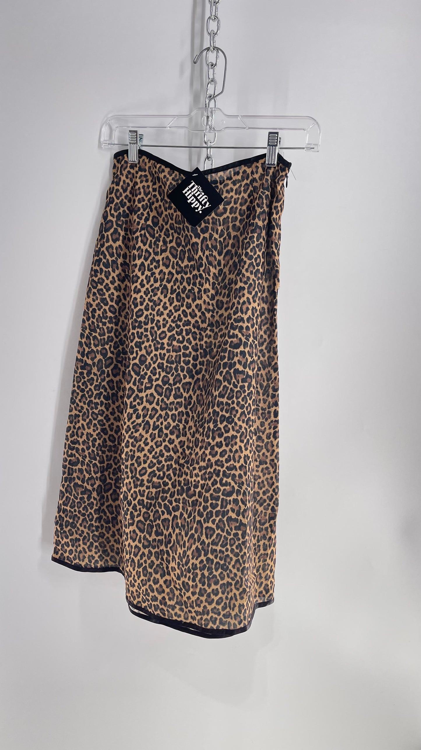 GODDESS 1990s Vintage Cheetah Low Waisted Skirt (Small)