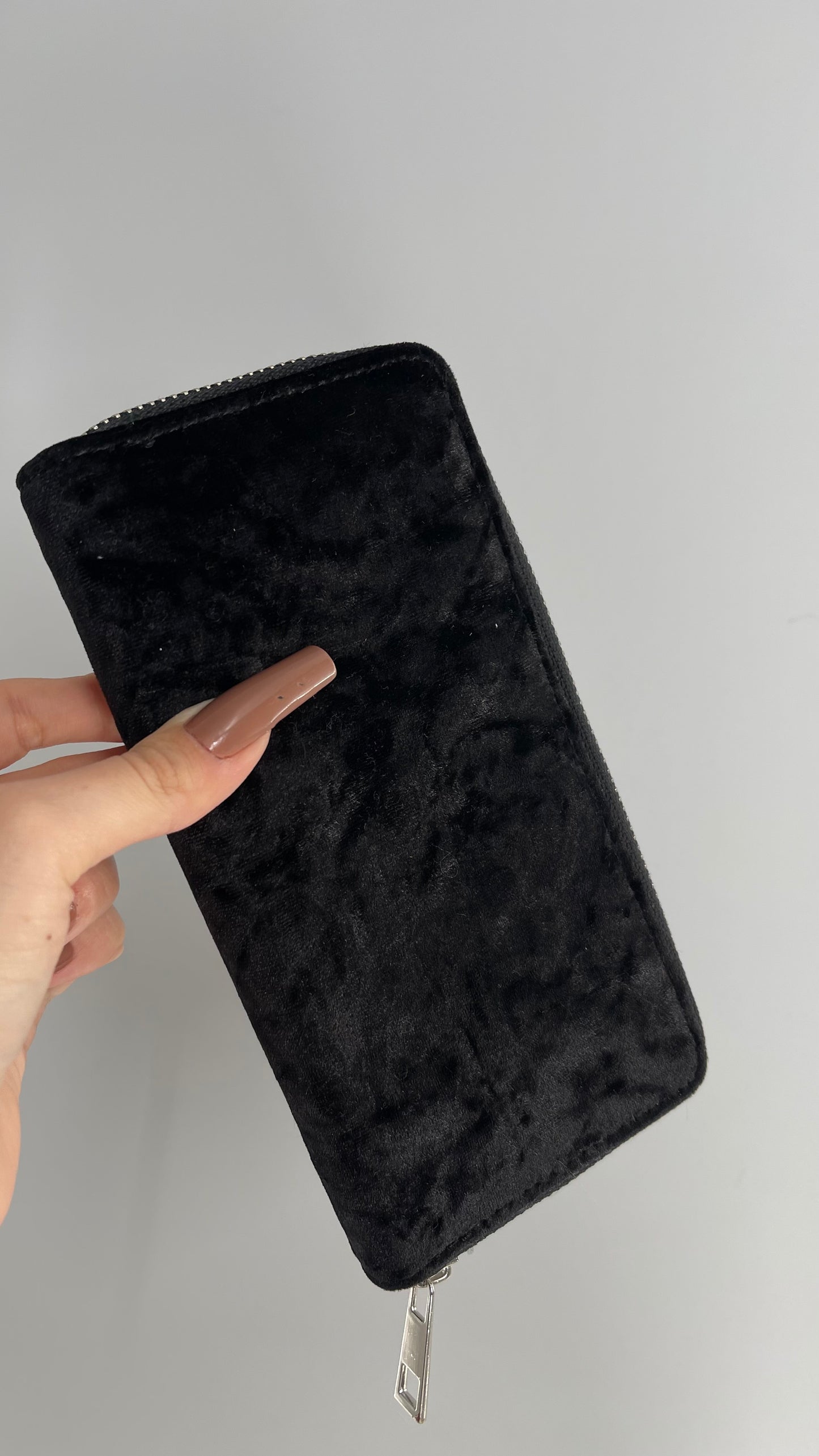 Black Velvet Clutch Style Wallet