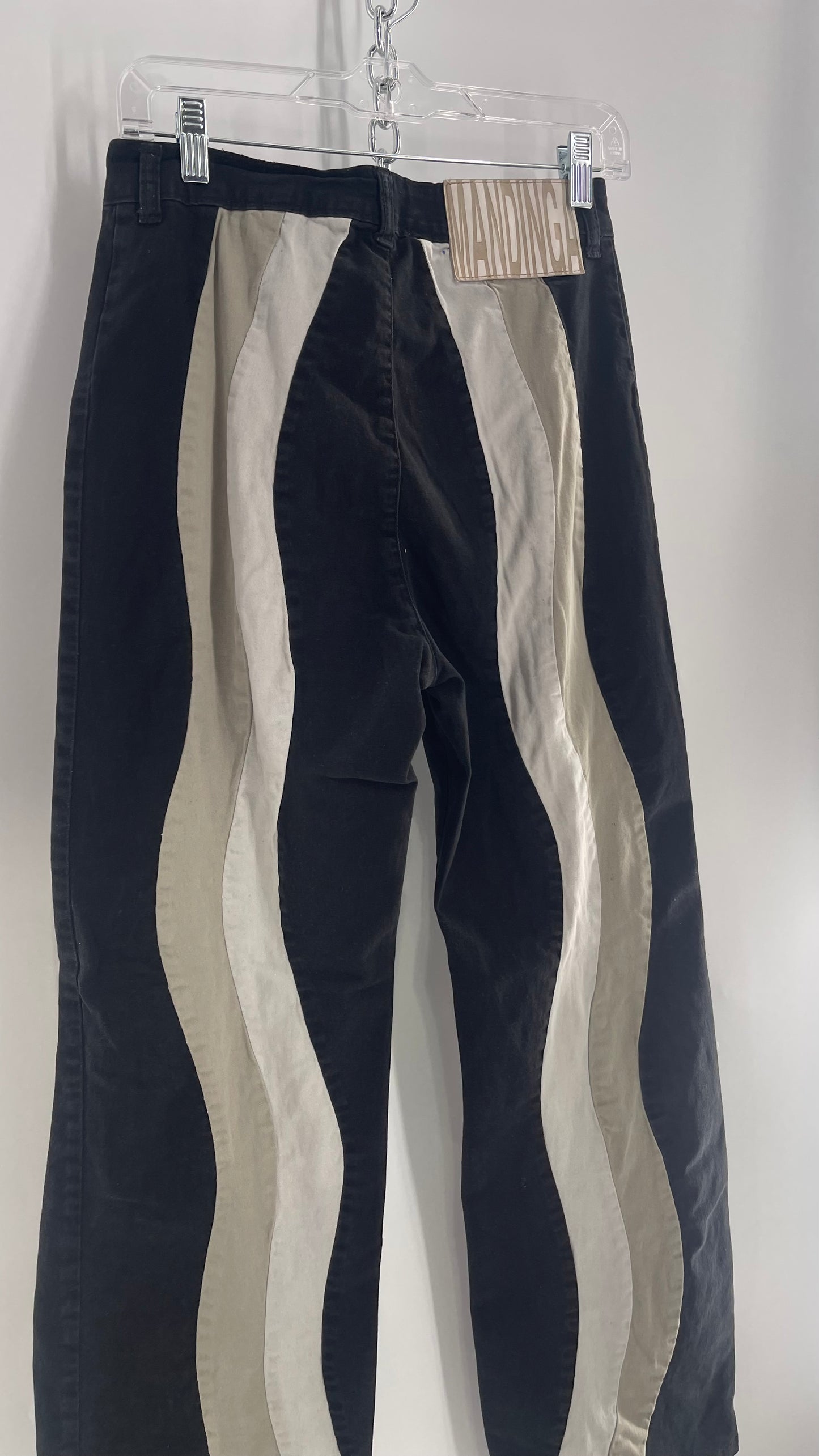 MANDINGA Free PeopleBlack/Gray/White Wavy Jeans (27)