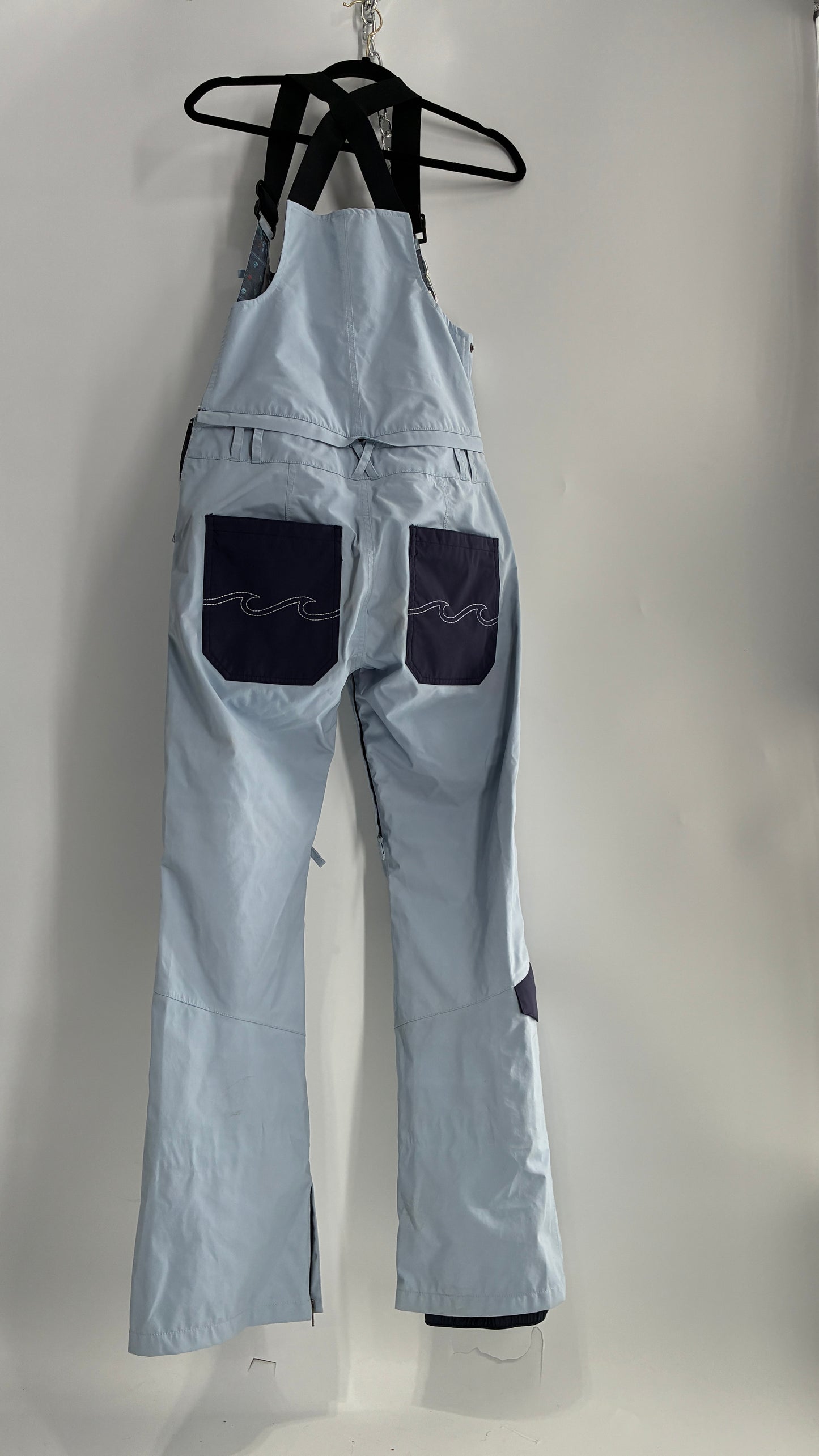 BILLABONG Light Blue Snowboarding Jumpsuit with Detachable Overalls  (Small)
