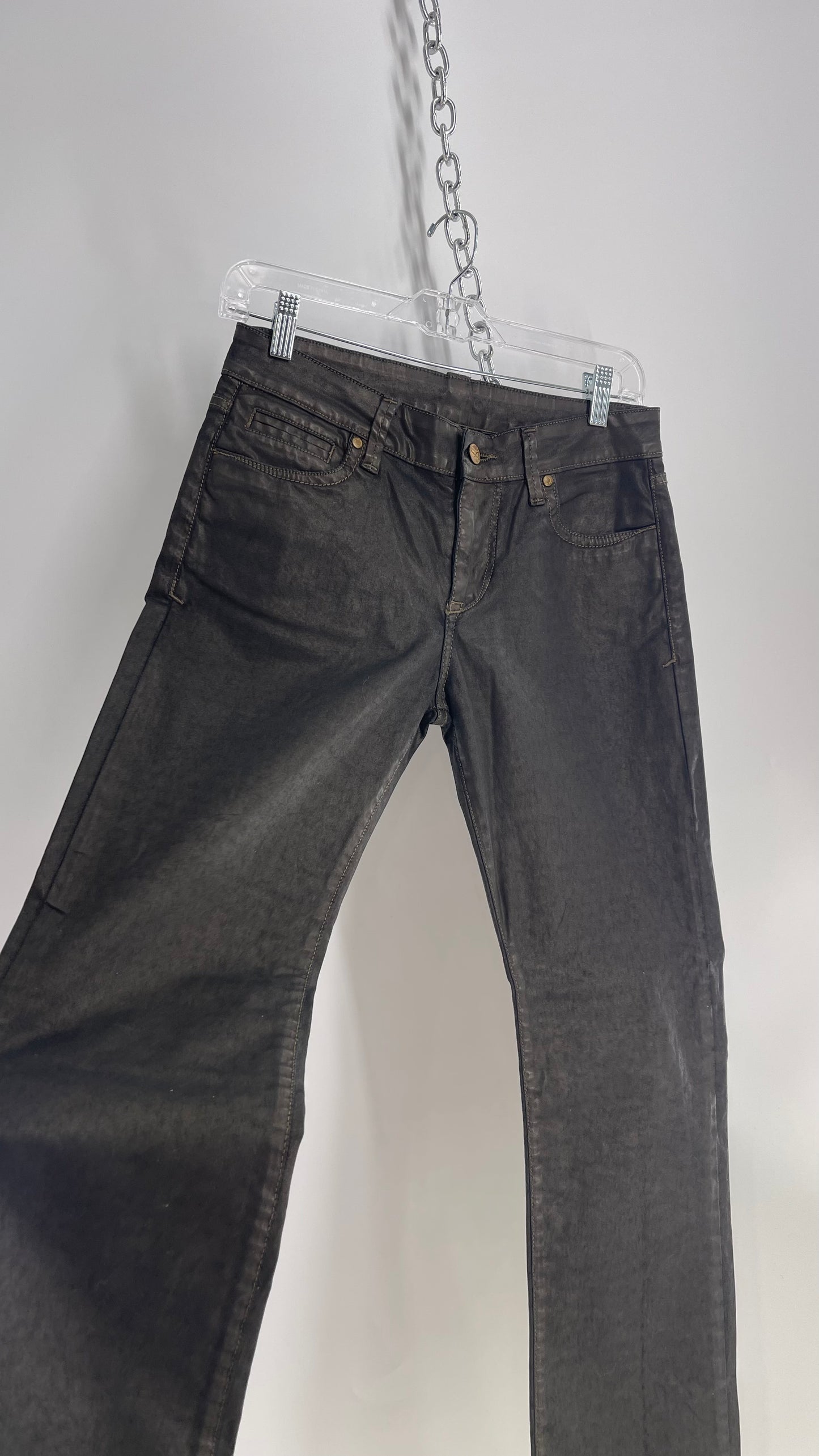 ACQUAVERDE Paris Metallic Mud Tone Jeans (28)