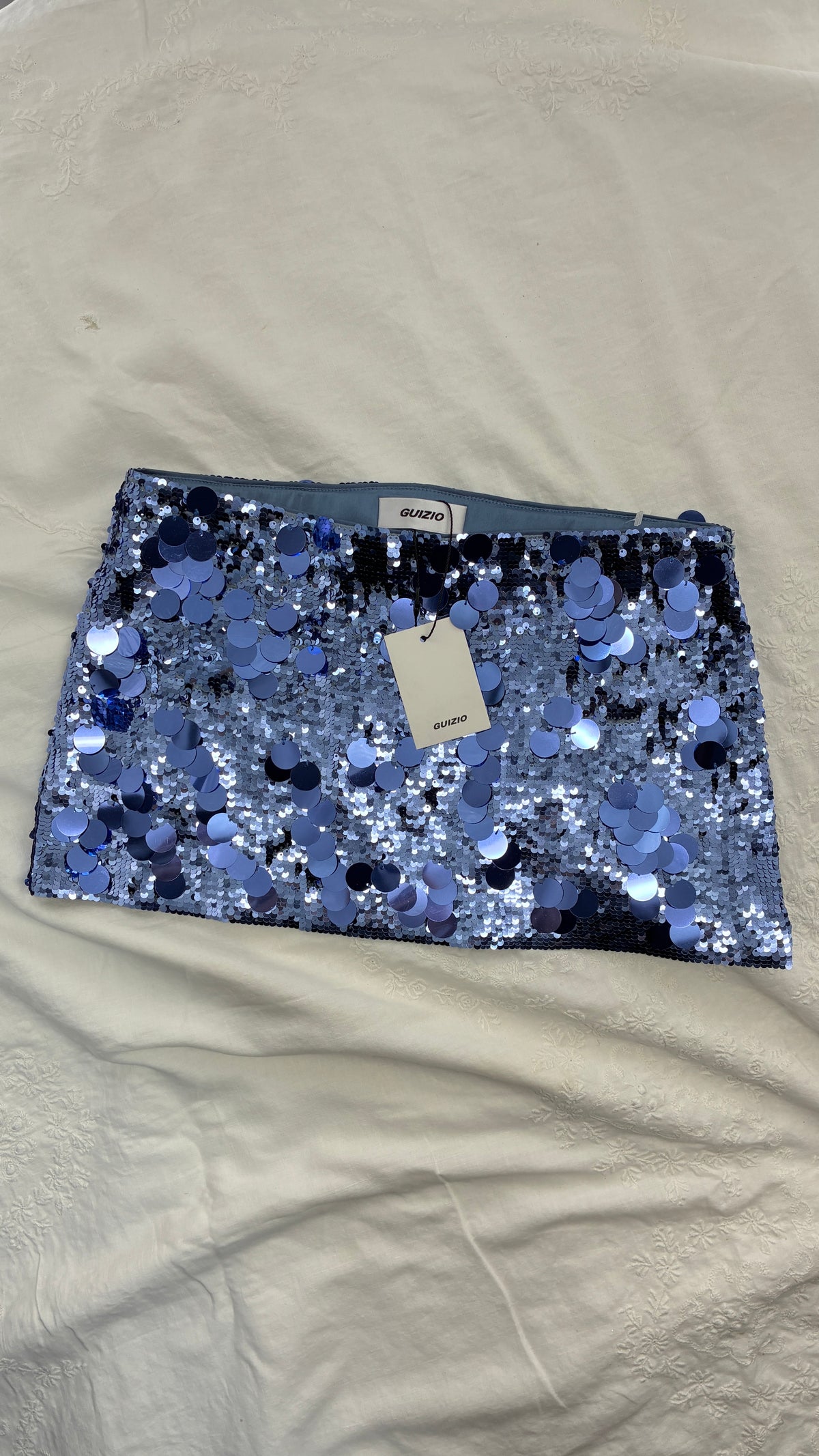 GUIZIO Purple Sequin Micro Mini Skirt with Tags Attached (Small)