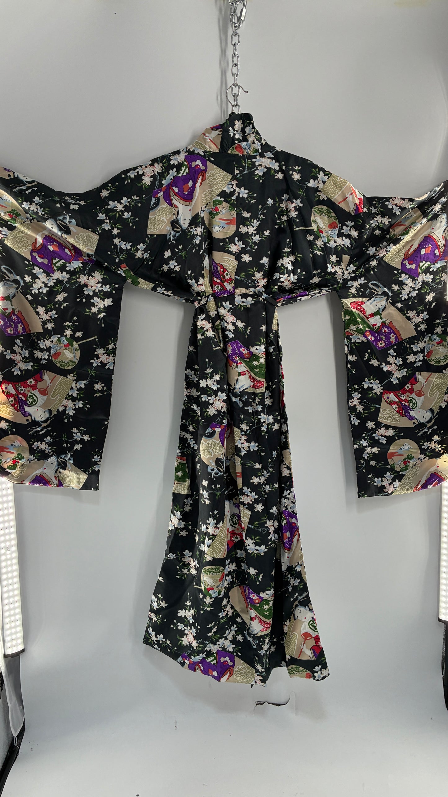 Deadstock Vintage Japanese Style Drape Sleeve Duster Robe/Kimono with Tags Attached (One Size)