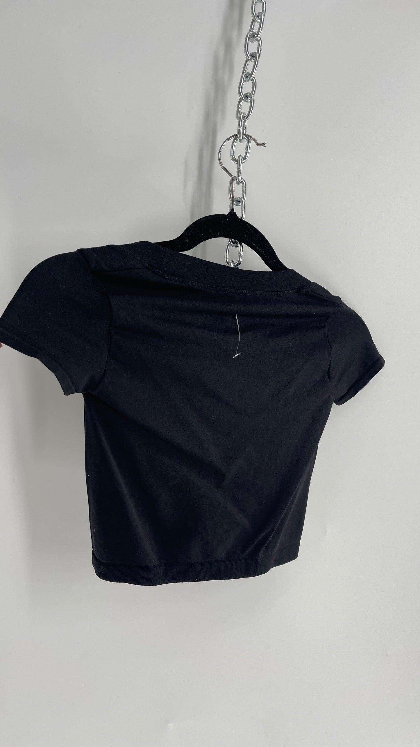Intimately Free People Black Cropped T Shirt (XS/S)