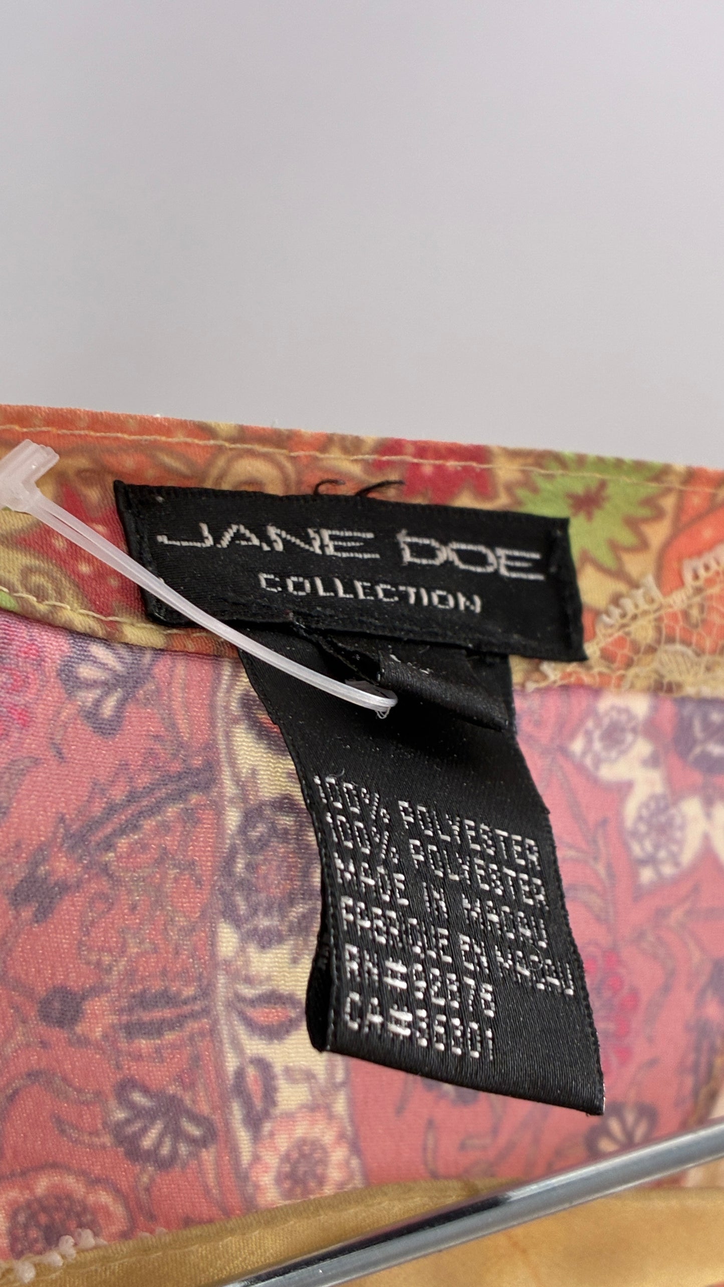 Vintage JANE DOE Paneled Skirt with Embroidered Sequin Details (Large)