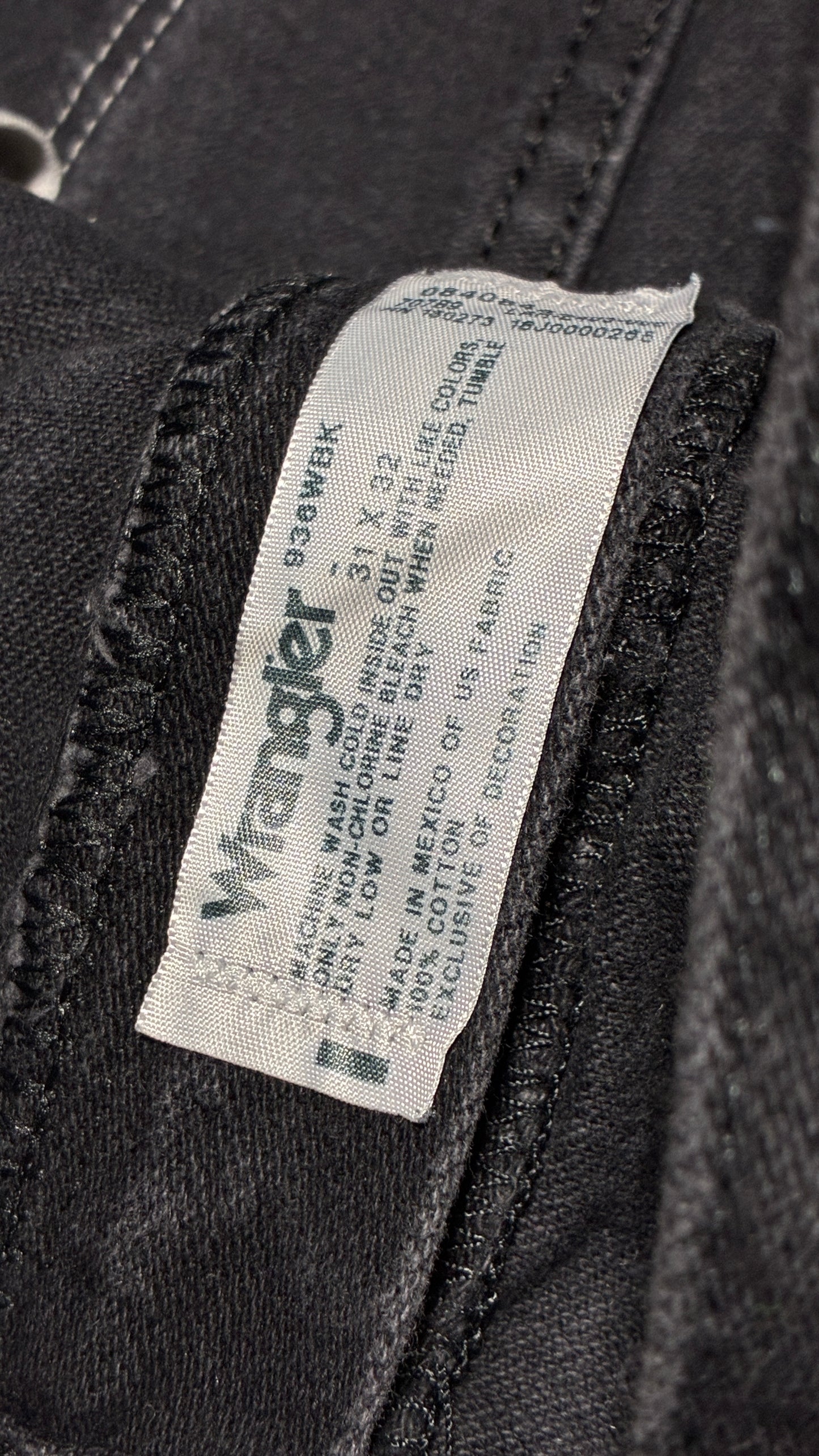 Vintage Wrangler Dark Grey Acid Washed Jeans (31x32)
