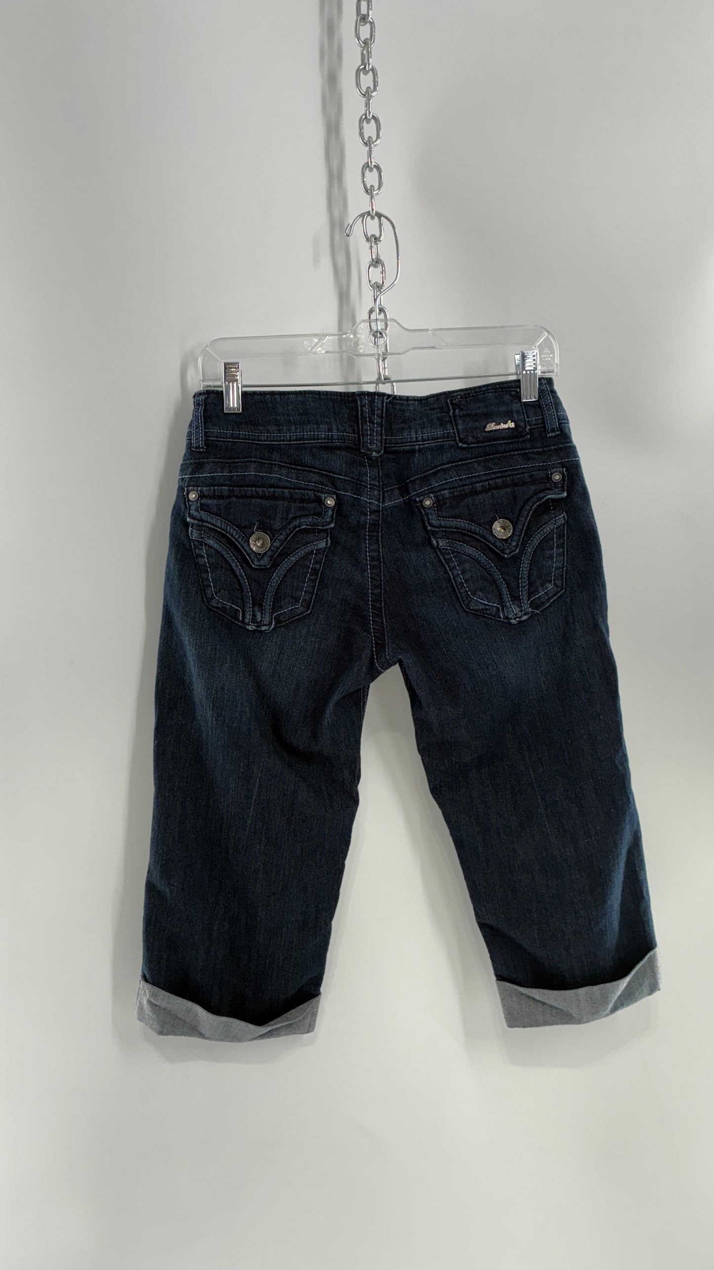 Vintage REWIND Denim Bermuda Shorts with Embroidered Bum Pockets (7)