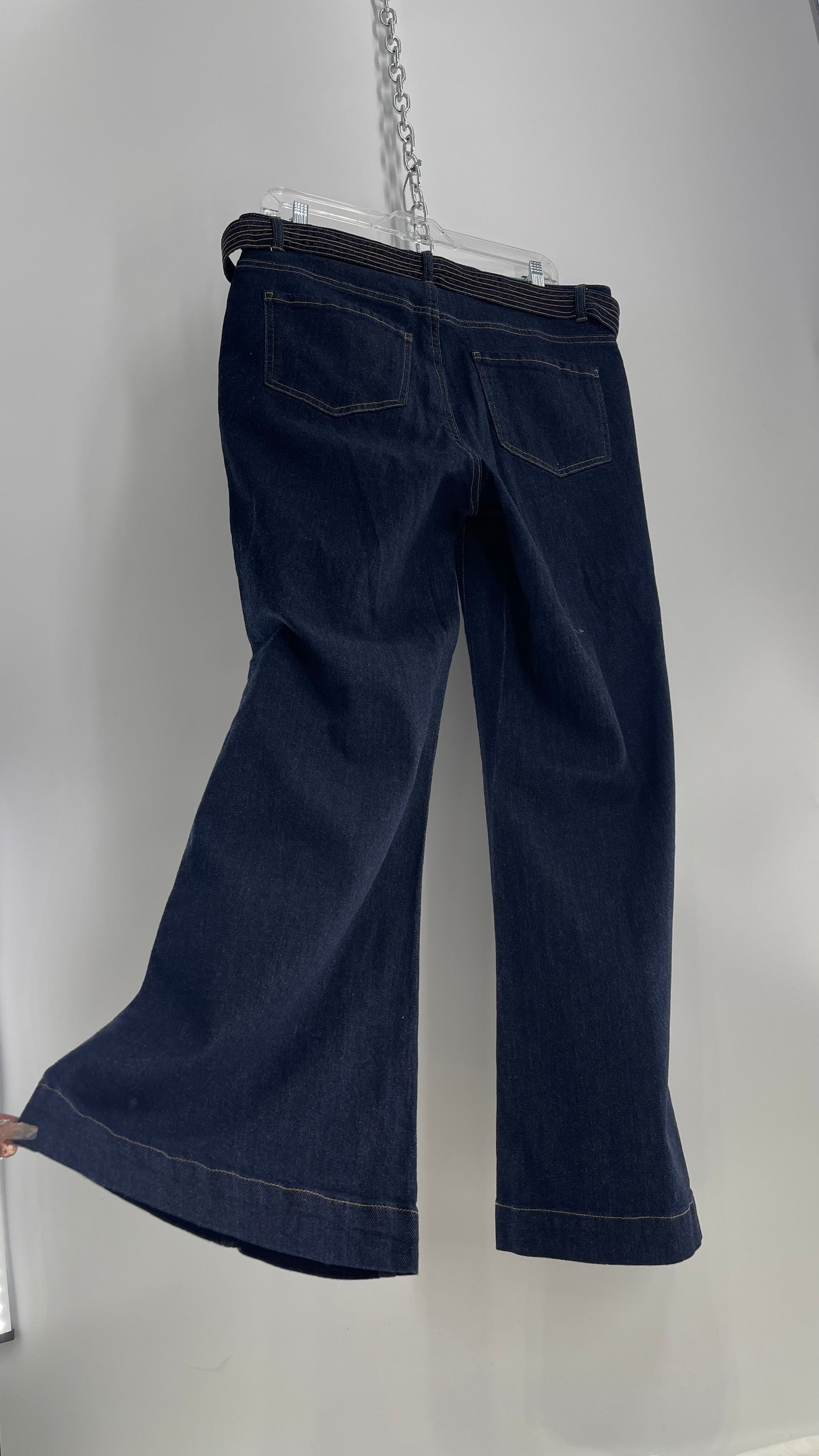 Vintage Woman Within Dark Wash Belted Jeans (14)