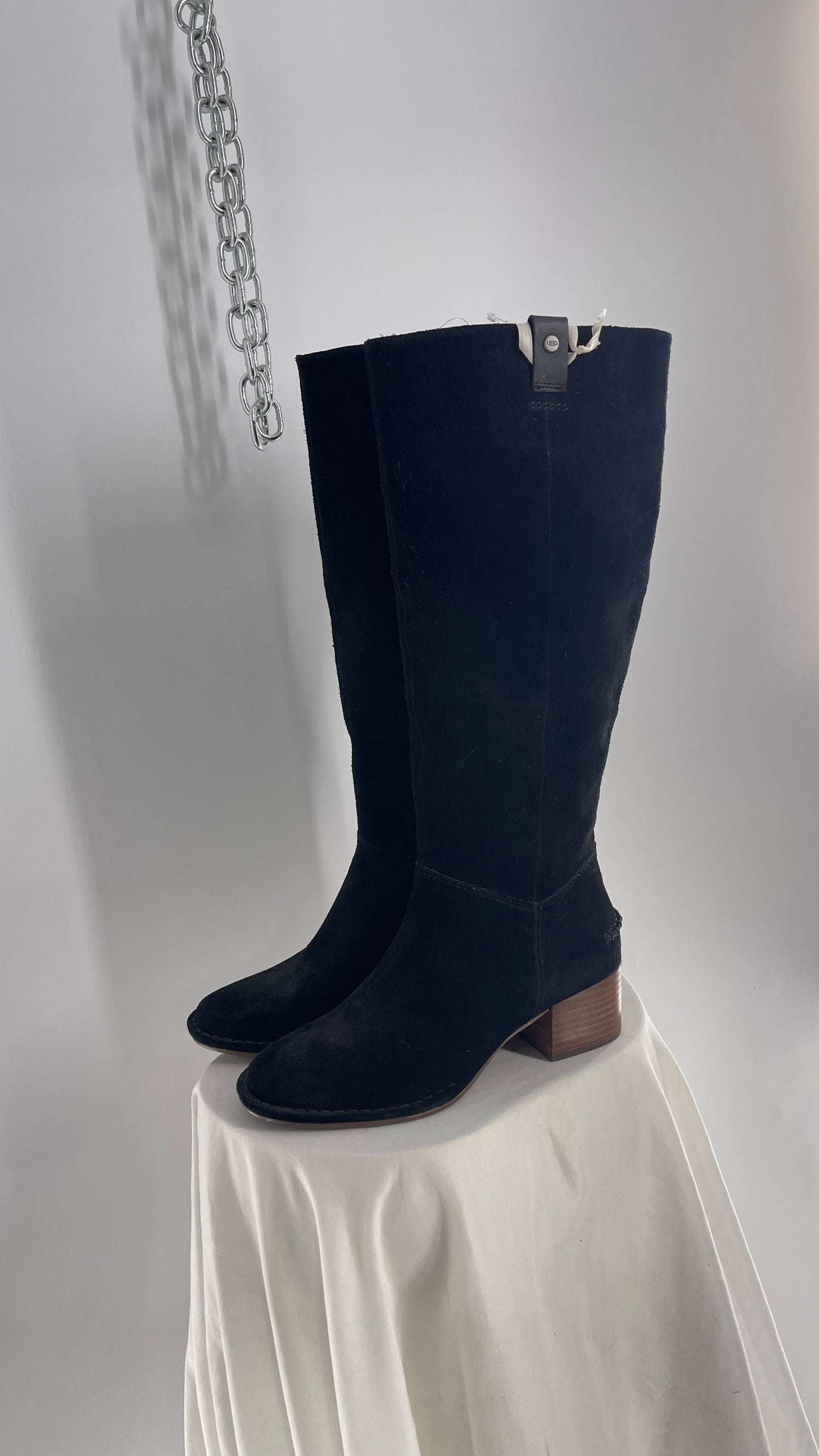 UGG x Free People Black Suede Riding Boot (6)