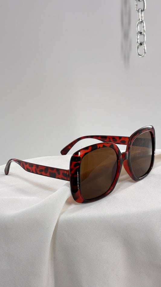 Vintage Oversized Turtle Shell Sunglasses