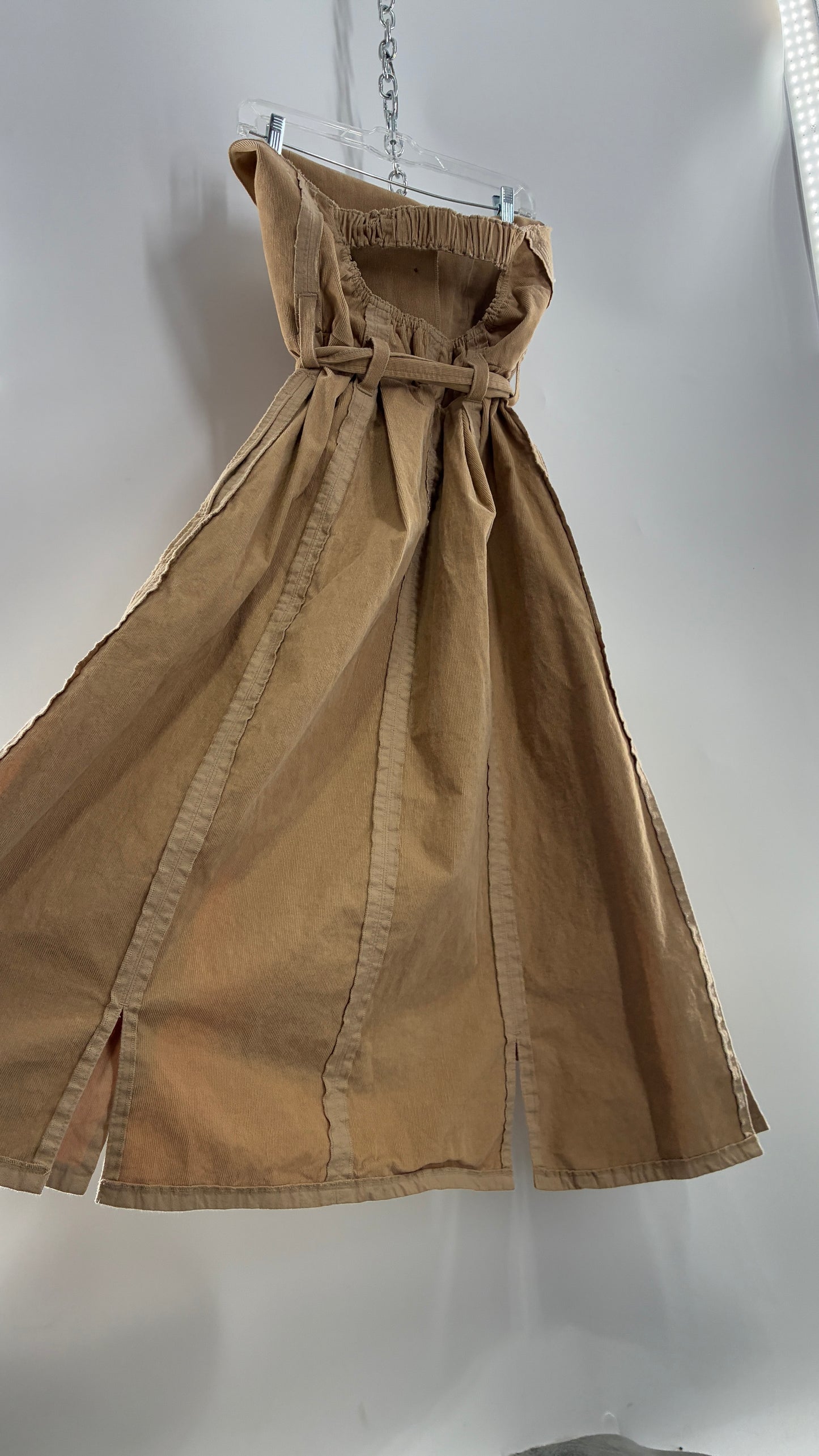 Vintage Corduroy Trench Coat Style Dress (Medium)