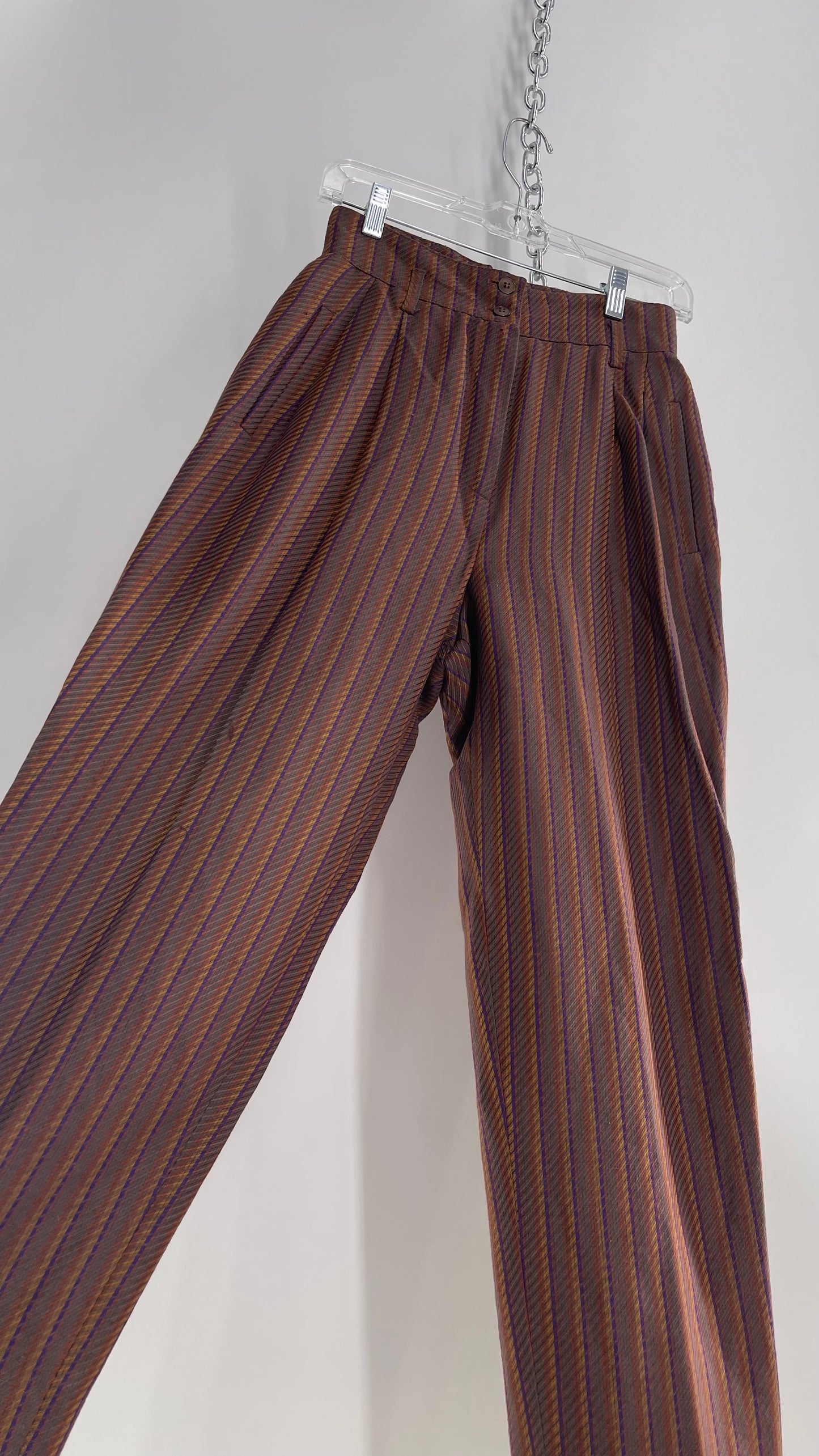 Vintage High Waisted Striped Trouser  (2)