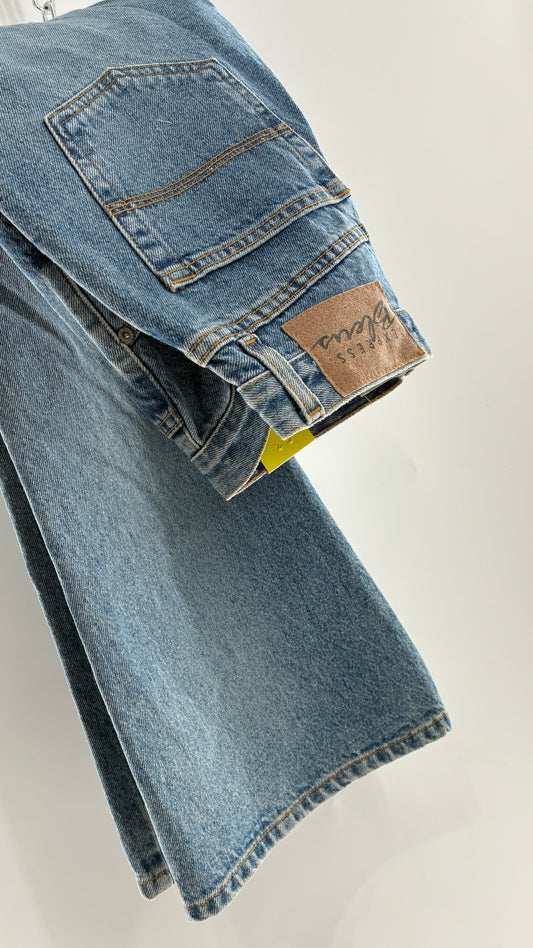 Deadstock Vintage Express Bleus Light Wash Short Flares Made in Mexico (5/6)