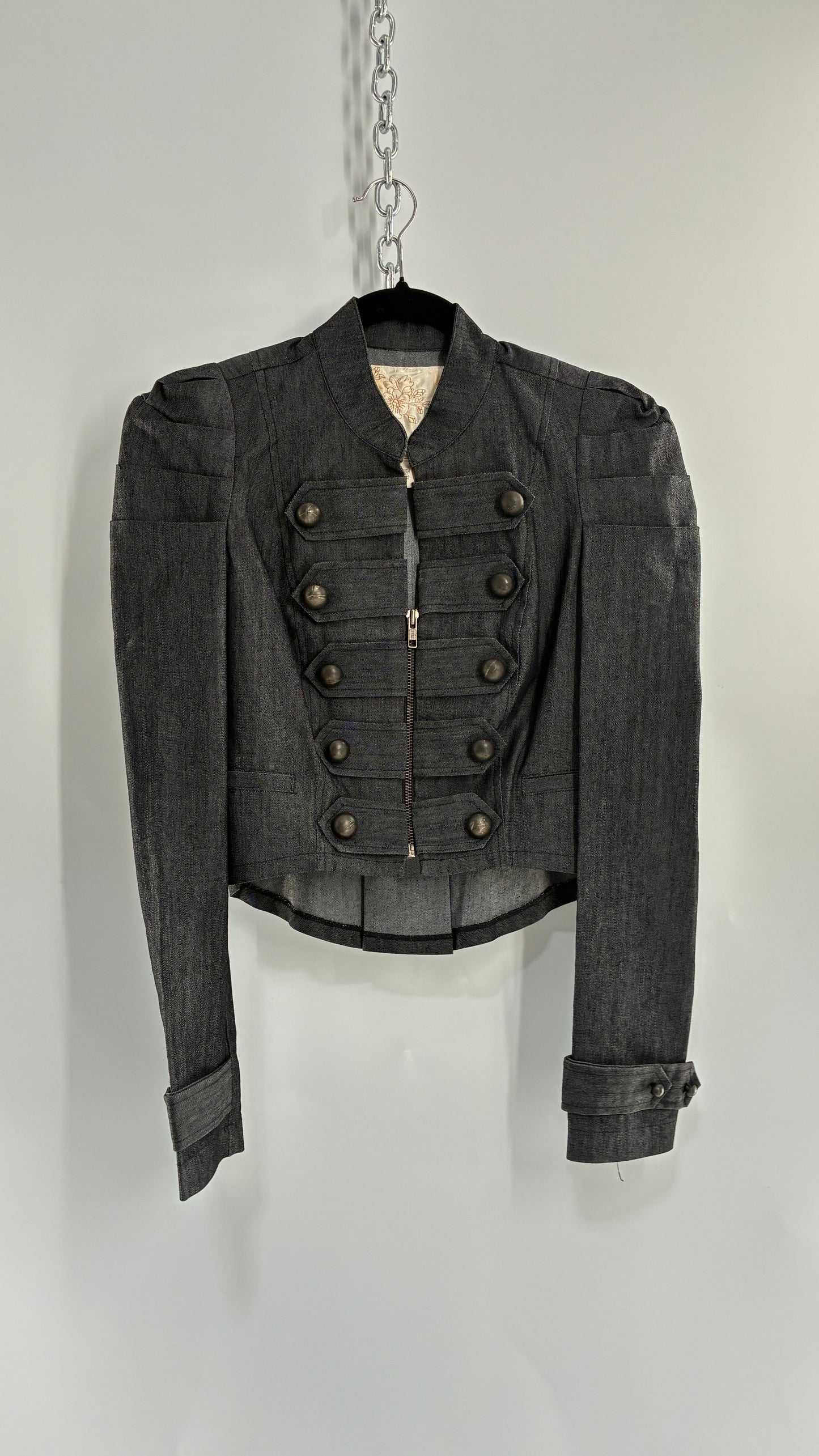 Vintage ARDEN B. Cropped Denim Drummer Jacket (XS)