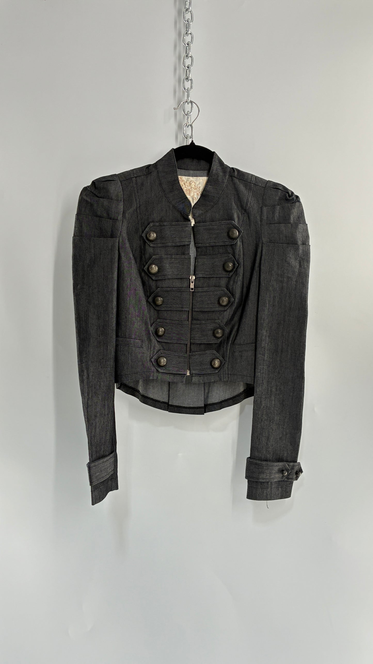 Vintage ARDEN B. Cropped Denim Drummer Jacket (XS)