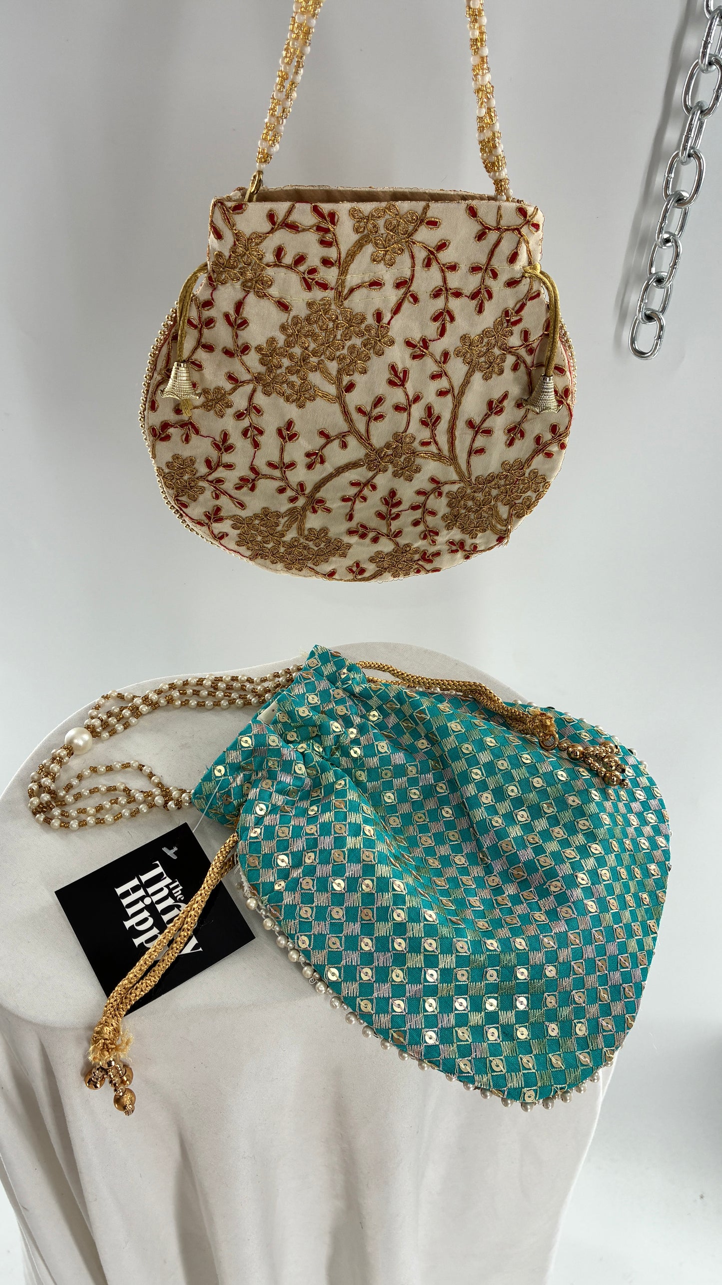 Vintage Beaded Wristlet Purse 2 Pc Set