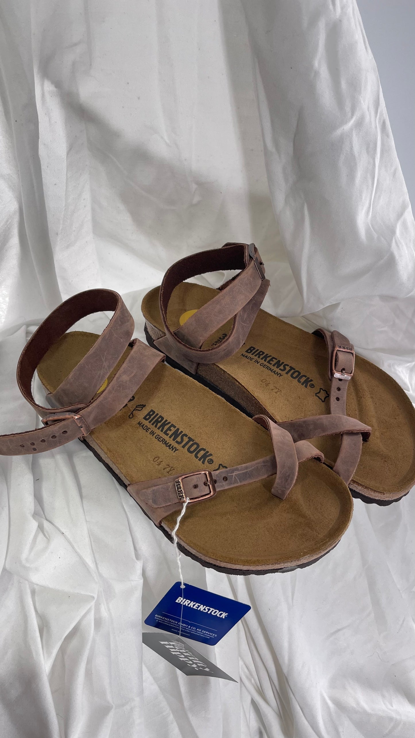 BIRKENSTOCK YARA Leather Strappy Sandal with Tags Attached (8)