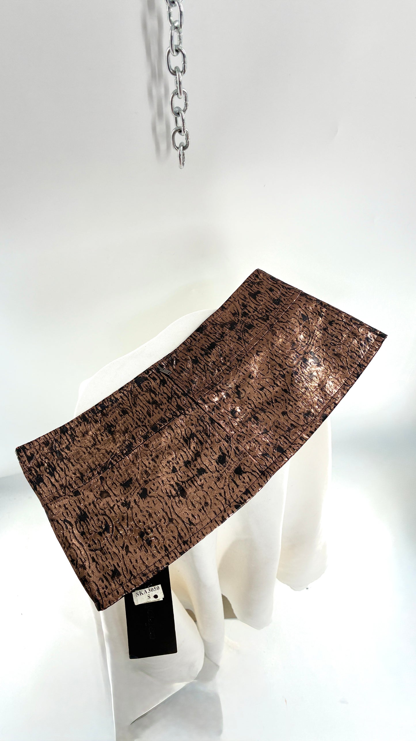Deadstock Vintage BEDROOM STORIES Bronze Beaded Belt Skirt (Small)