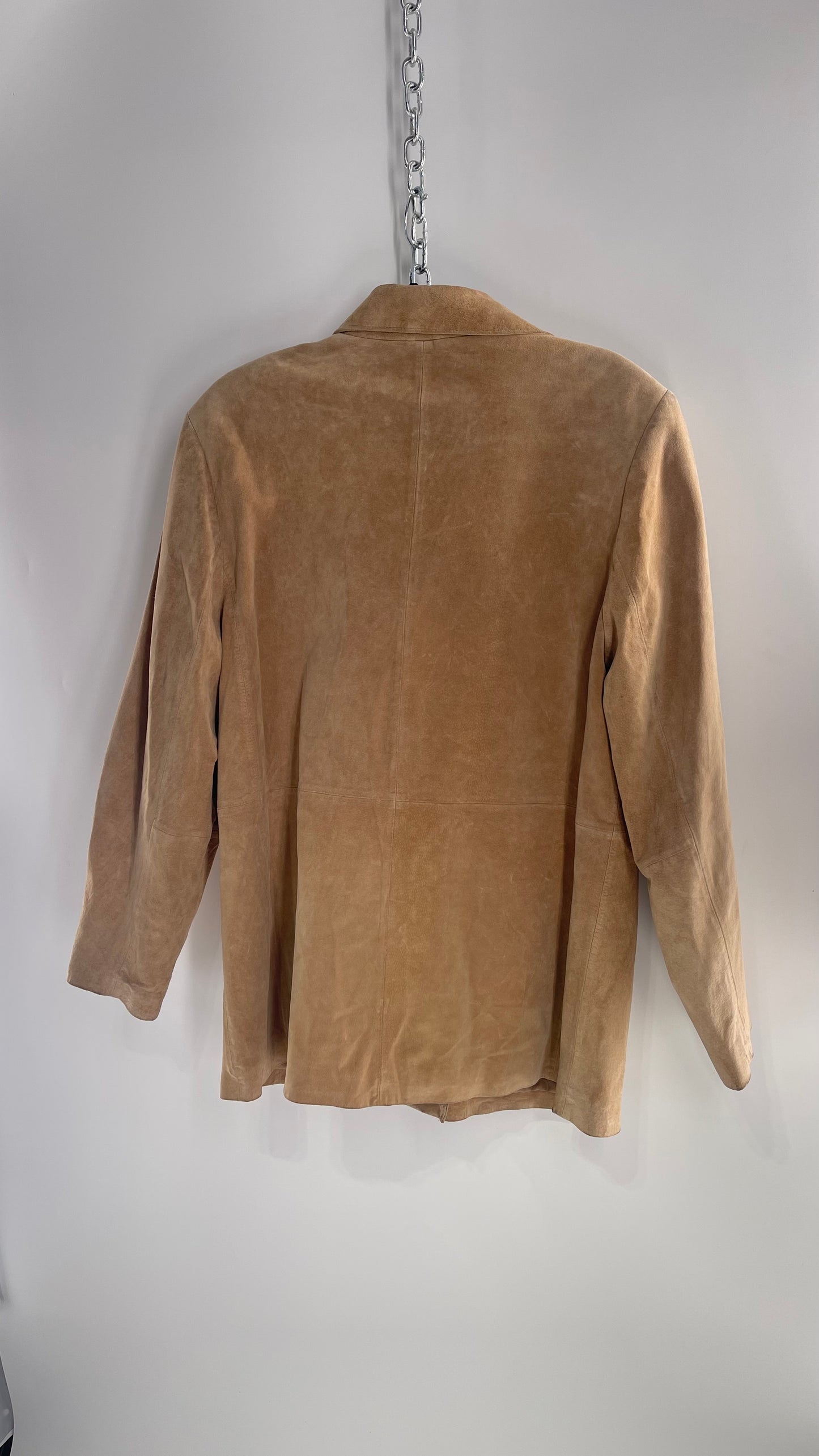 Vintage BERNARDO Tan Suede Leather Jacket (XL)