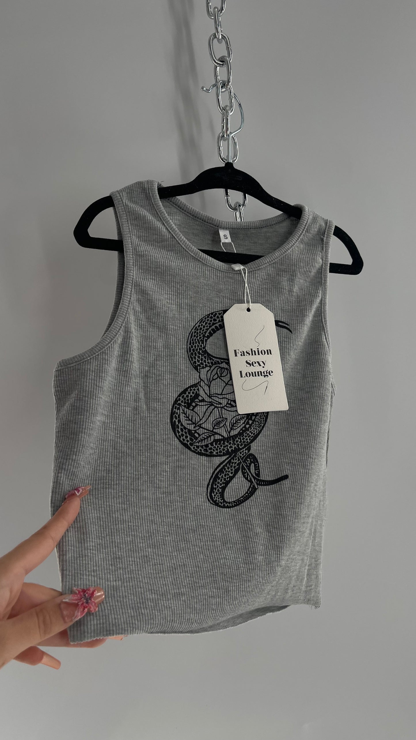 Gray Serpent Tank with Tags Attached (Small)