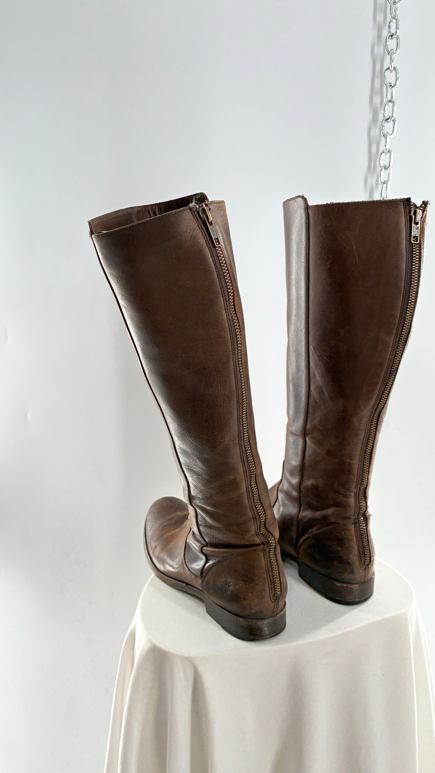 Vintage Distressed FRYE Riding Boots Made in Mexico (8)