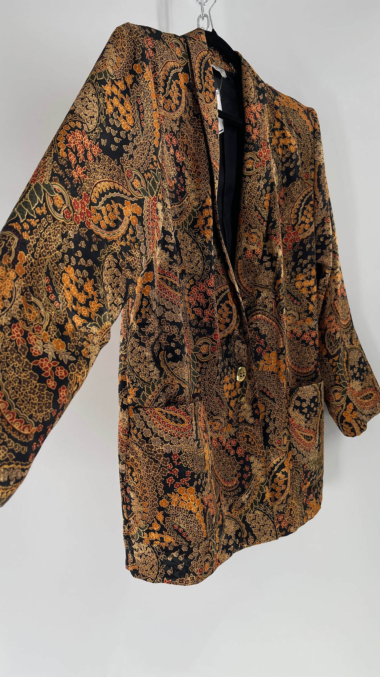 Vintage Kensington 100% Silk Blazer (Medium)