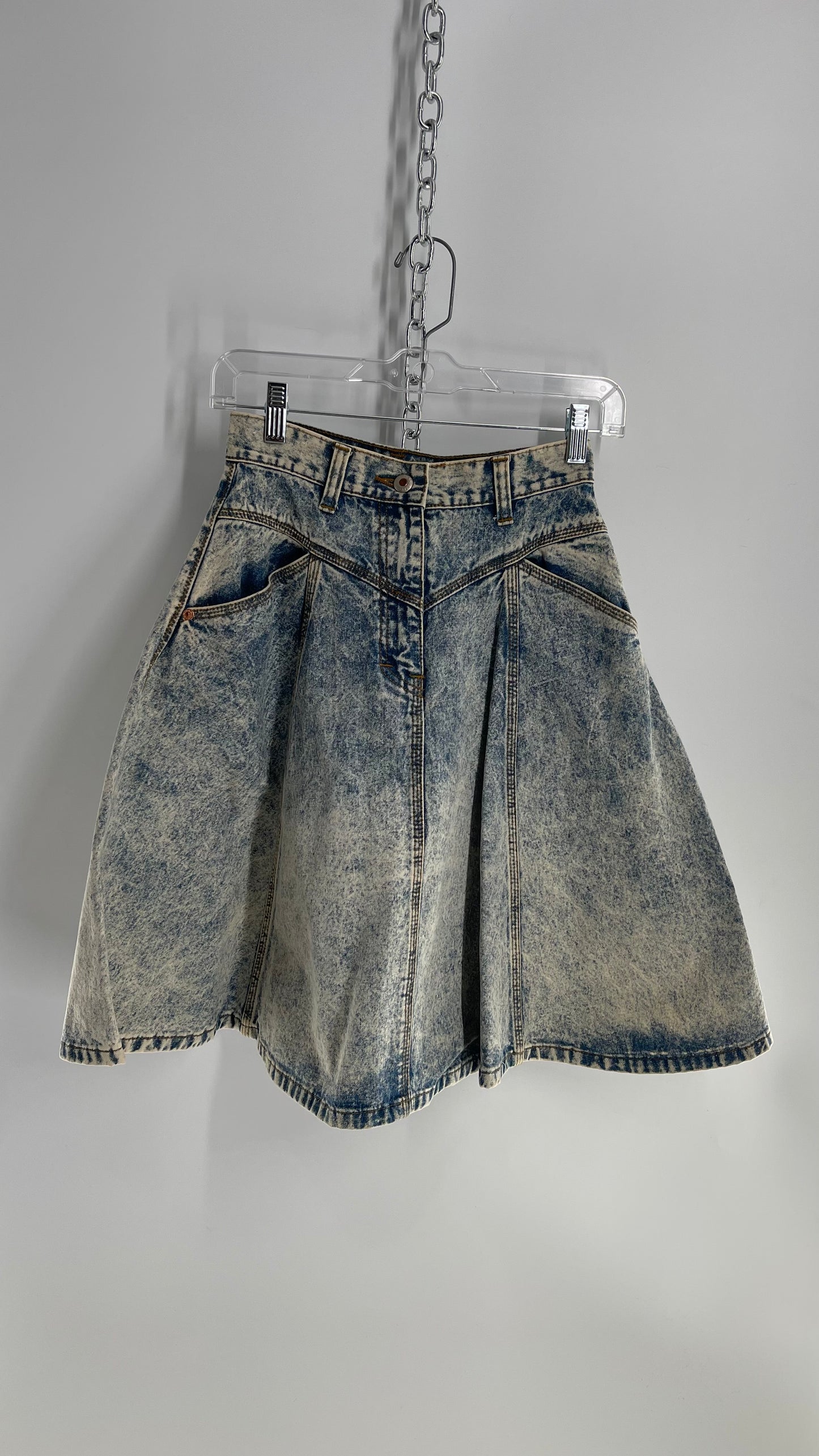 Vintage Union Bay Acid Wash Circle Skirt  (3)