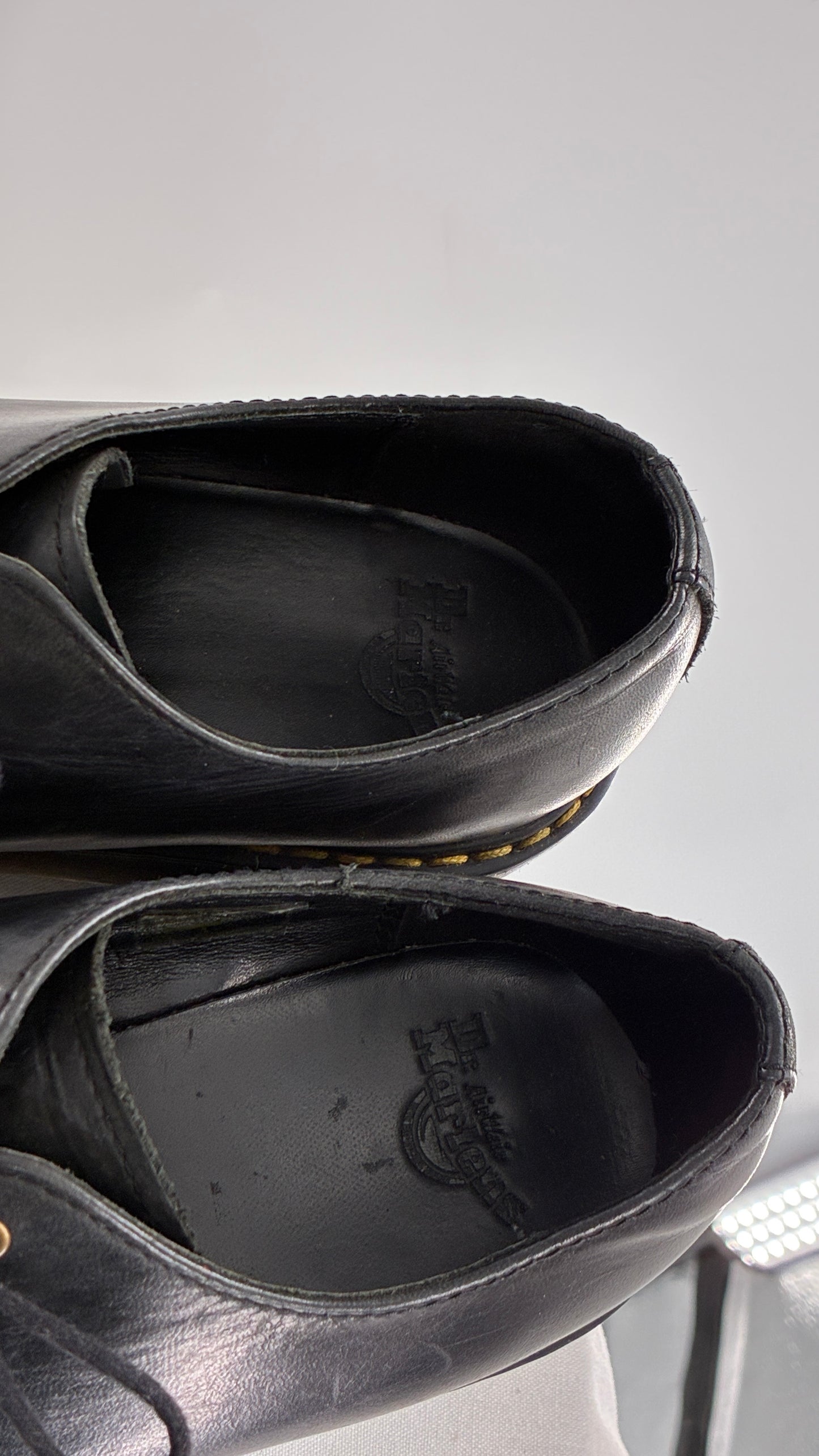Vintage Doctor Martens Black Leather, Platform, Chunky Oxfords (9)