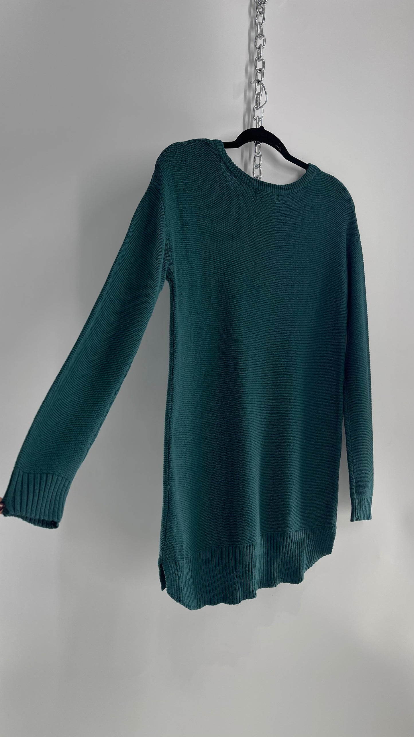 Cotton:On Jewel Tone Teal Knit Crewneck (Small)