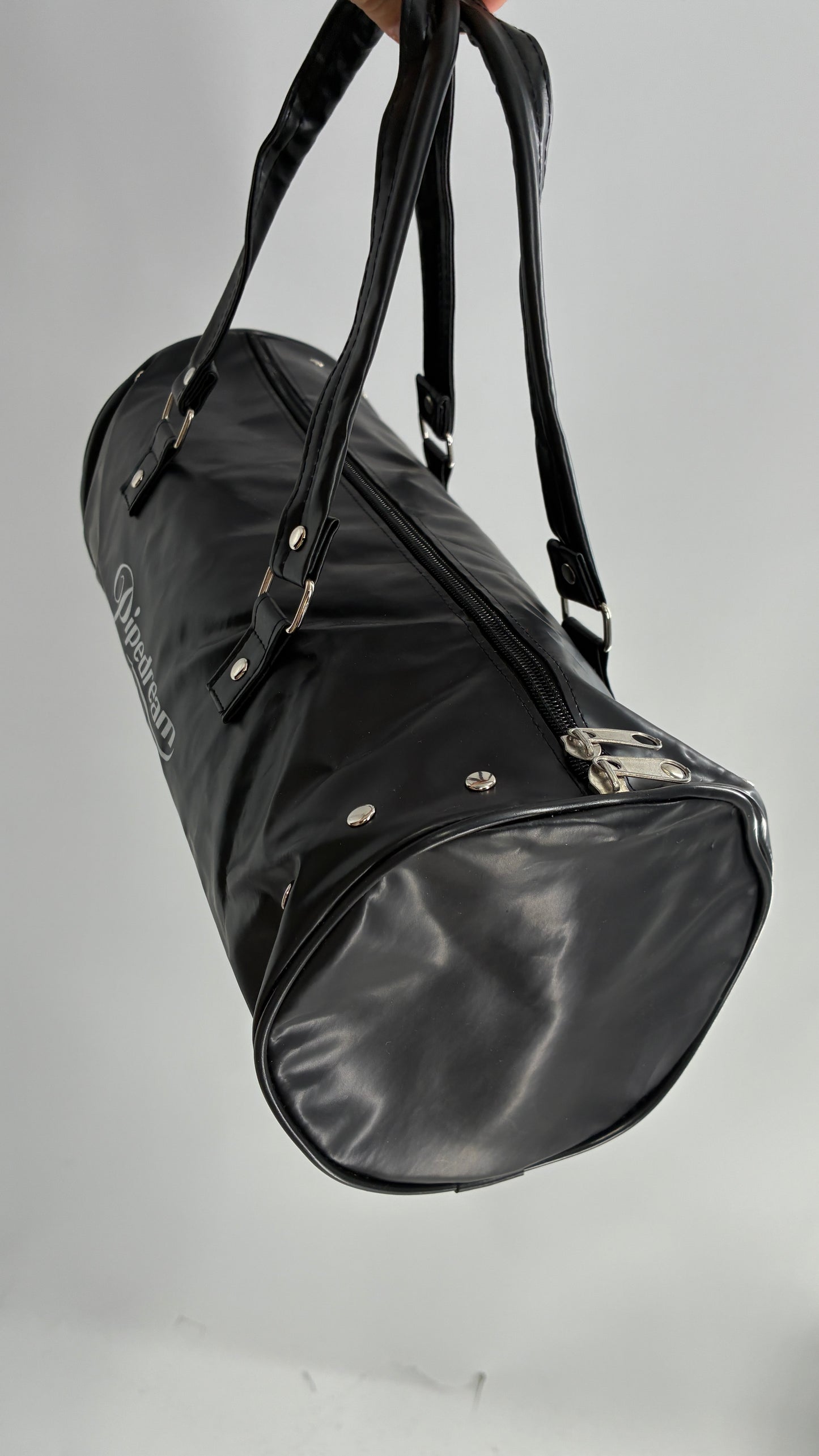 Vintage PIPEDREAM 2005 Cylindrical Black Shoulder Bag with Studded Details