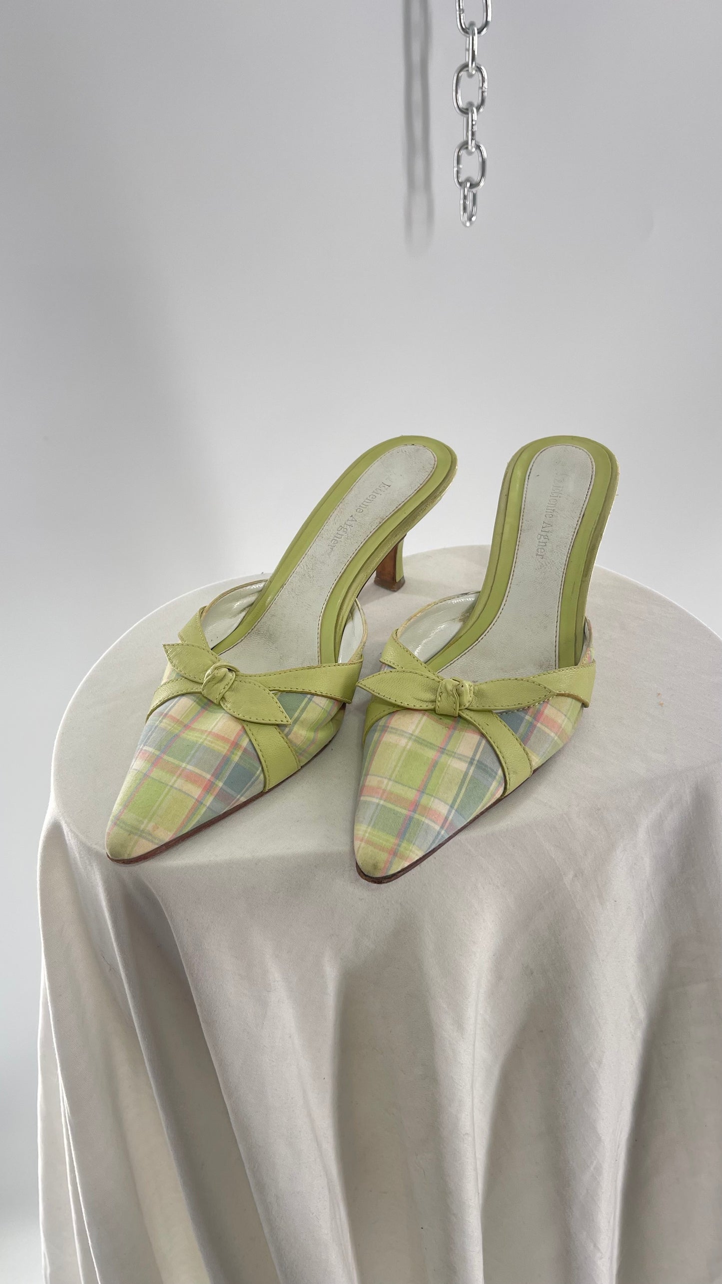 Vintage Etienne Agner Green Kitten Heel (6)