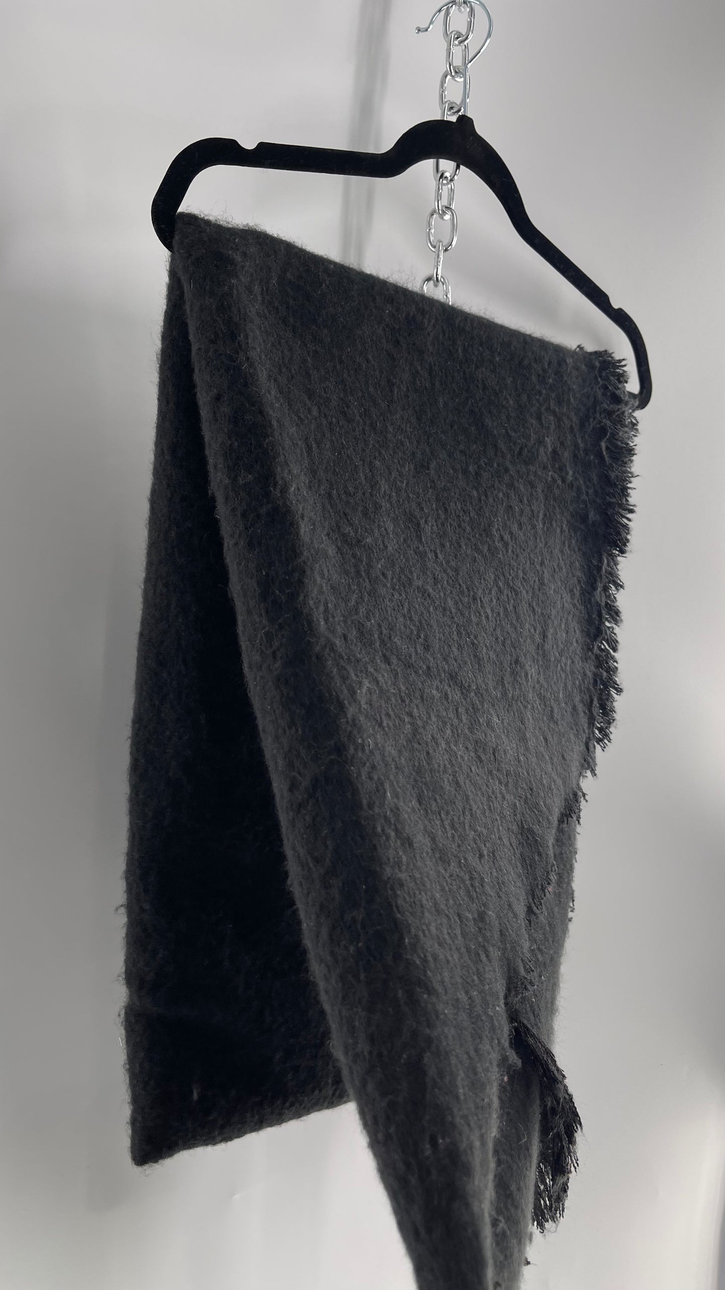 Free people Ultra Thick Voluminous Black Scarf