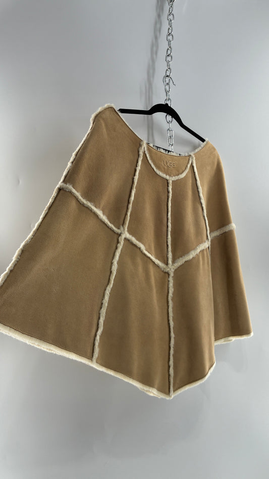 Vintage UGG Leather Mouton Poncho Cape (S/M)