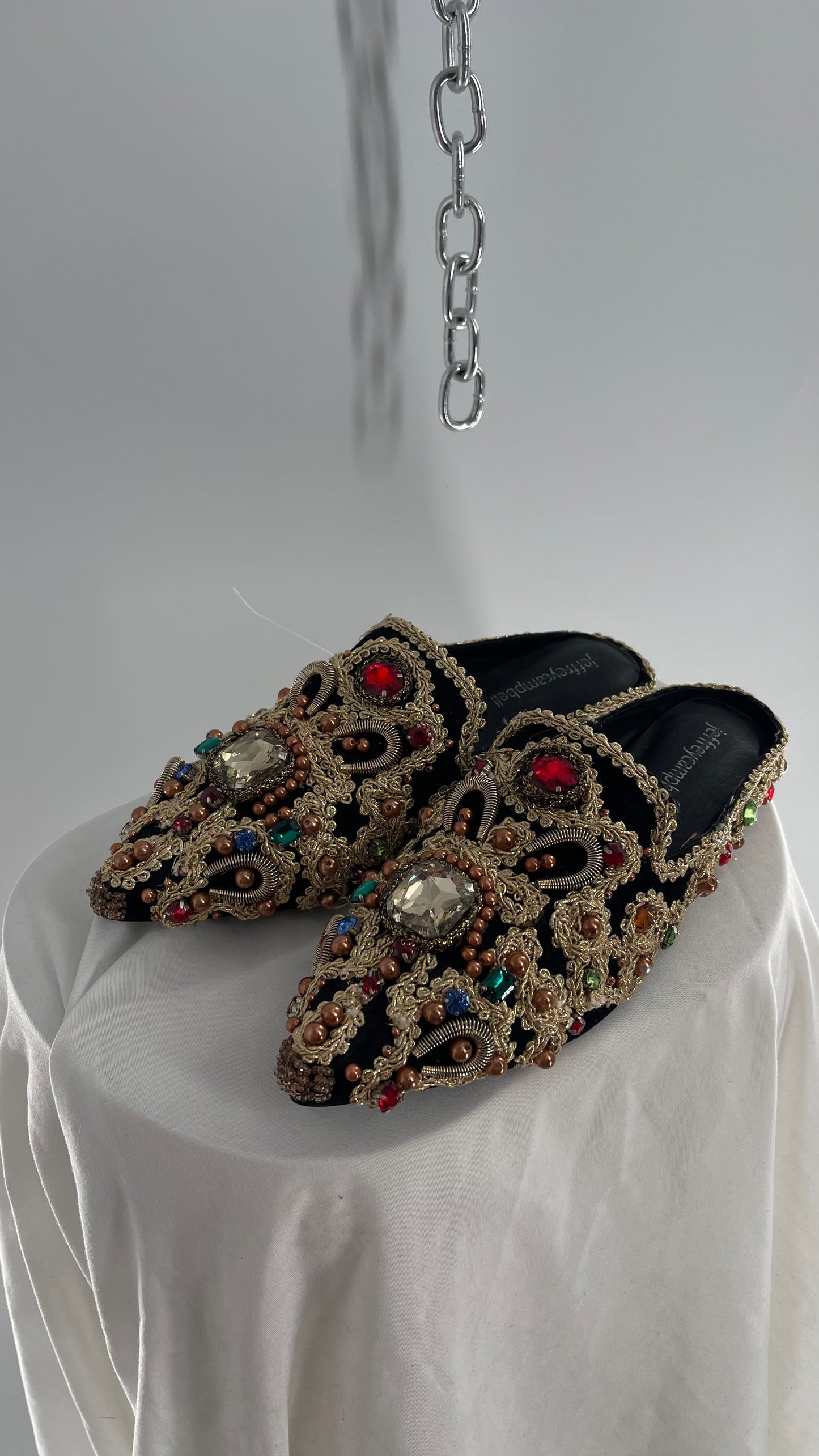 Jeffrey Campbell Sarika Embellished Pointed Mules Covered in Stones, Beads, and Embroidery  (6)