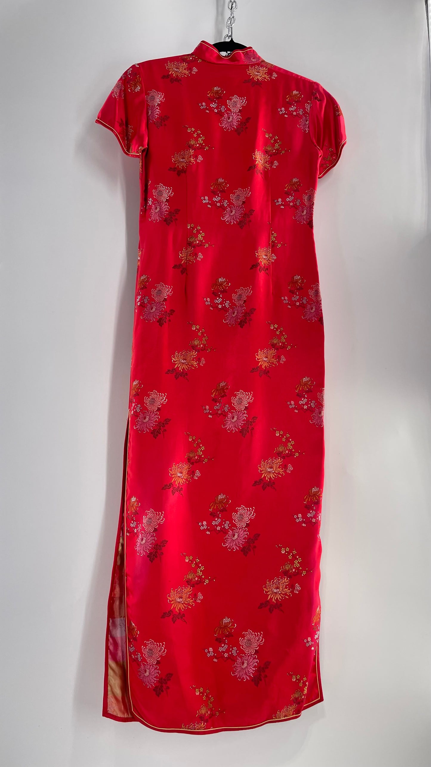 Vintage Golden Bee Silk Chinese QiPao  (C) (36)