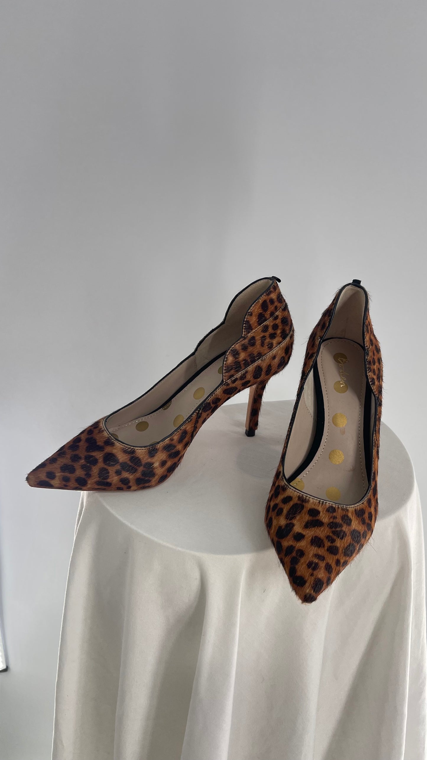 Boden Pony/Cow Hair Cheetah Patterned Pointed Heel (37.5)