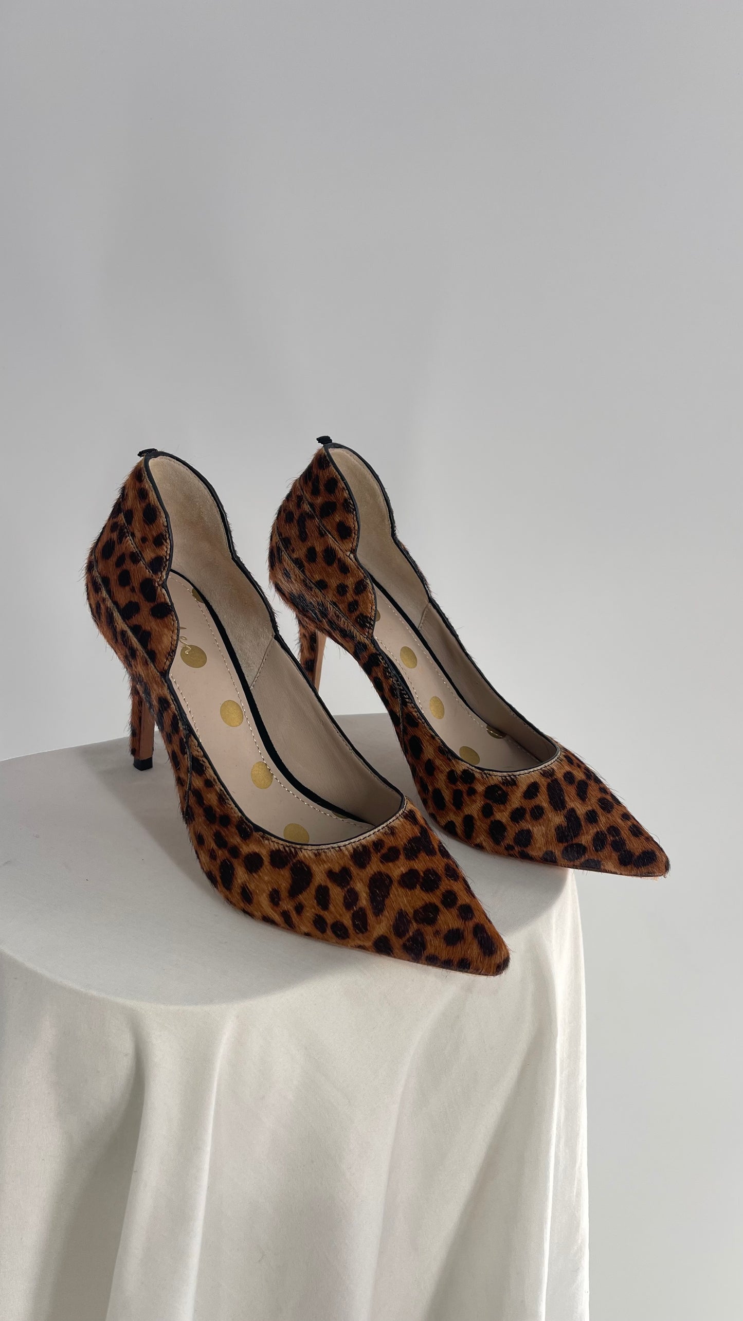 Boden Pony/Cow Hair Cheetah Patterned Pointed Heel (37.5)