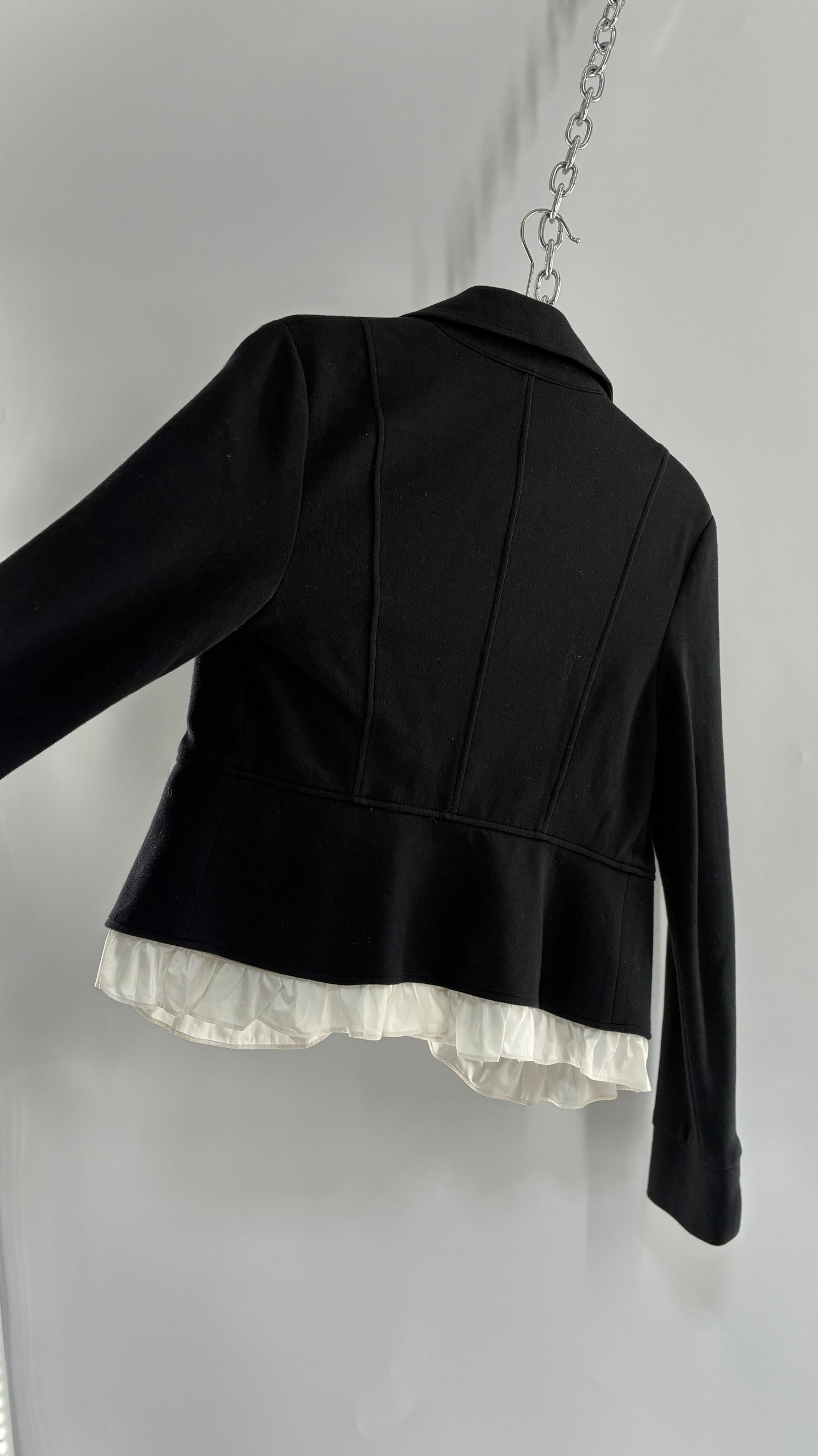 Vintage BOSTON PROPER 1990s School Girl/Drummer Jacket with Removable Ruffle Trim (XS)