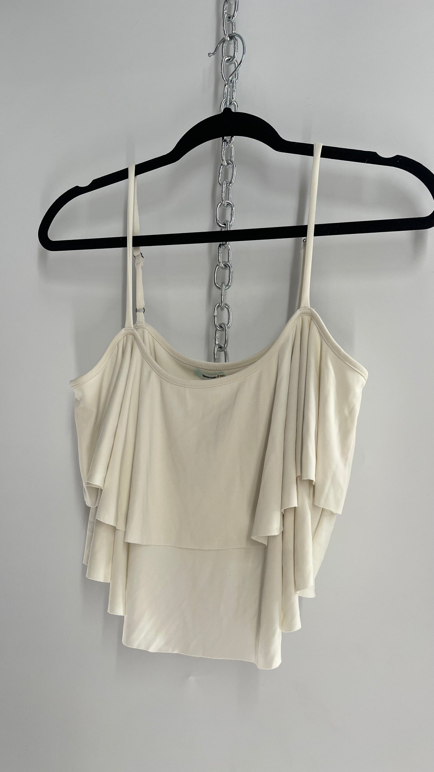 Kimchi Blue Off White Voluminous Draping Top (Large)