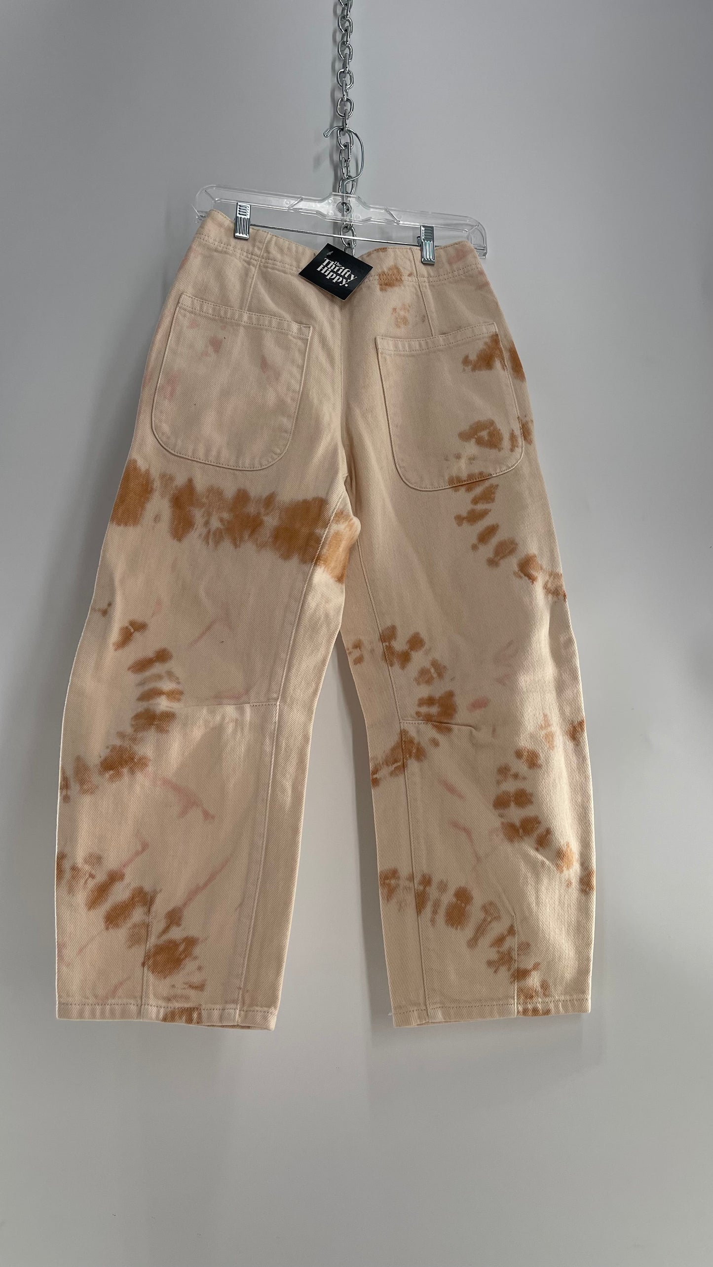 Free People Osaka Beige Carpenter Pant with Sunburst Tie Dye (24)