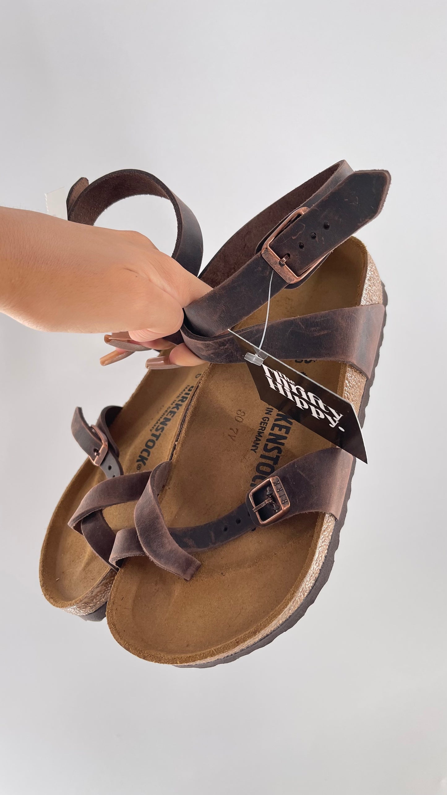 BIRKENSTOCK YARA Leather Strappy Sandal with Tags Attached (36)