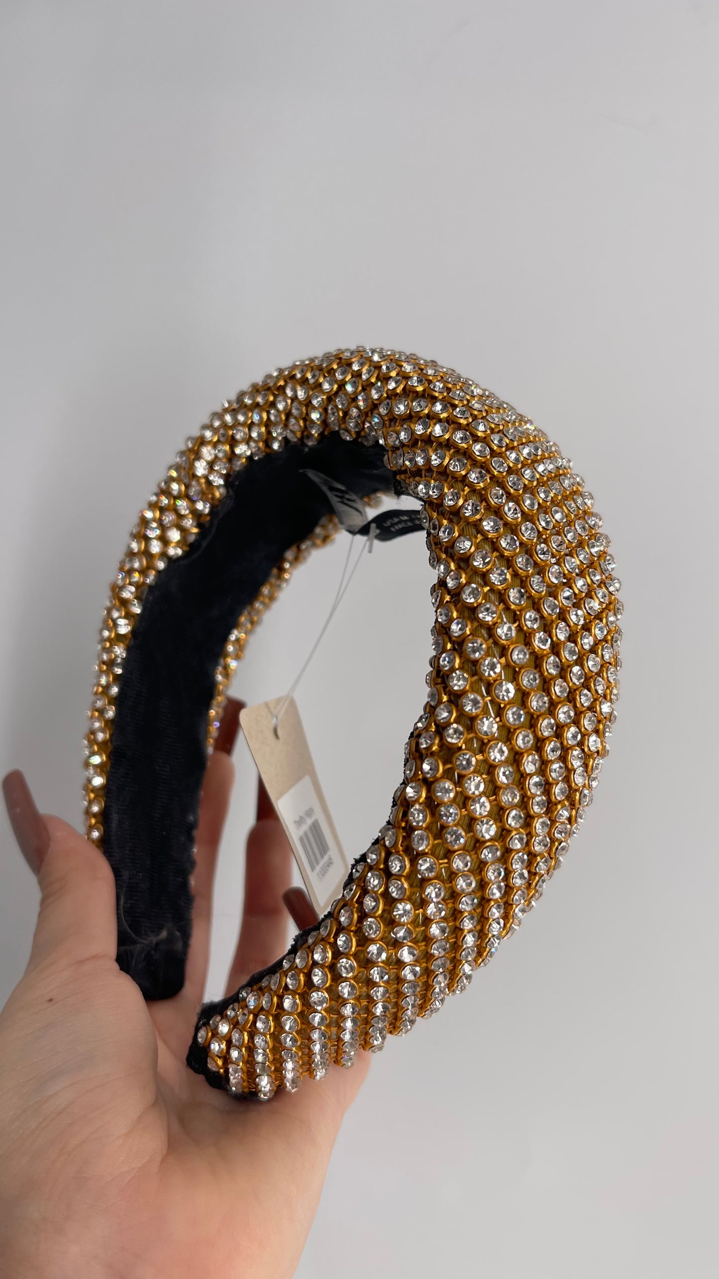 ZARA Thick Gold Rhinestone Headband