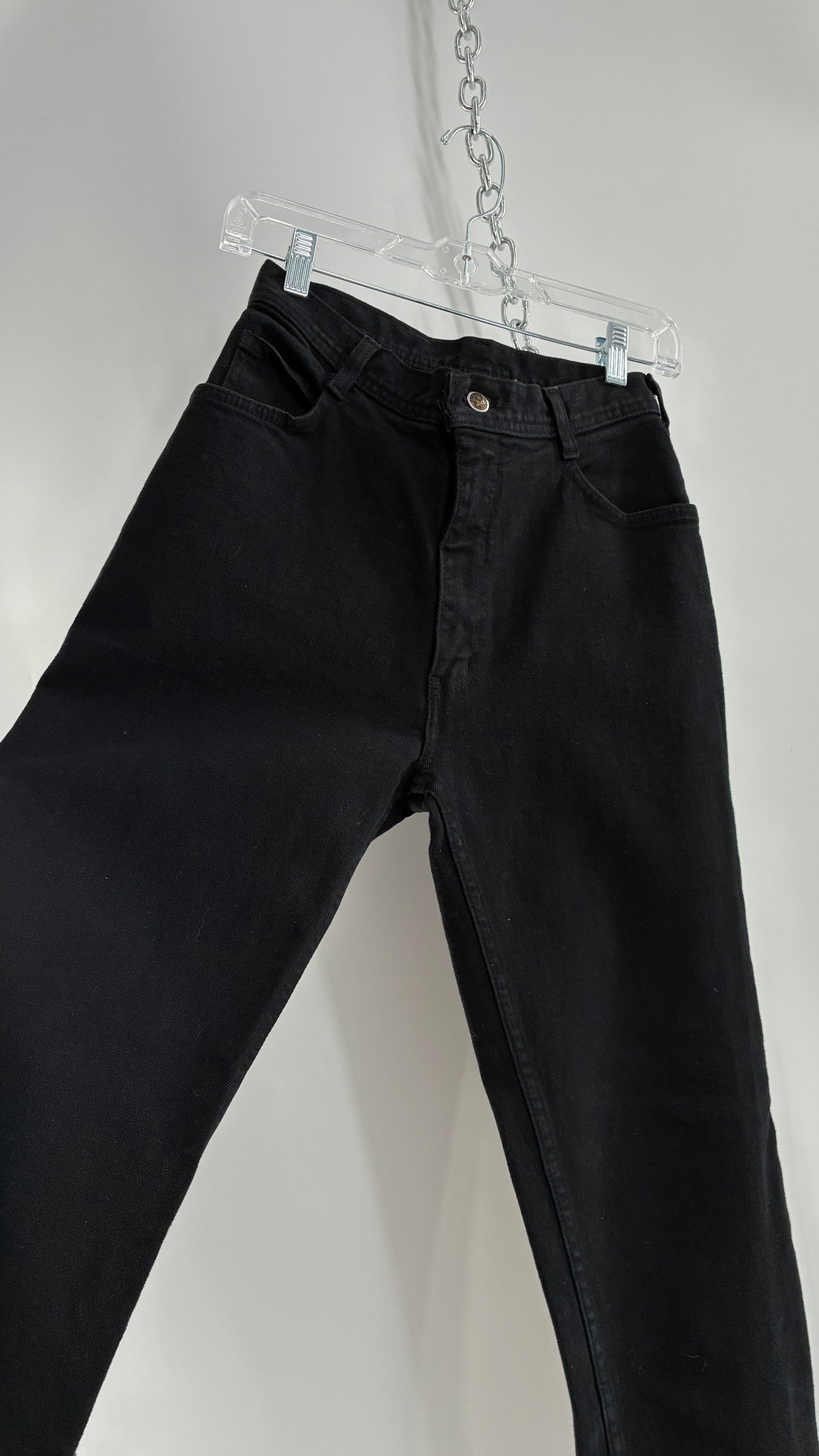 RARE Vintage PARASUCO Black Ultra High Waisted Mom Jean (29)