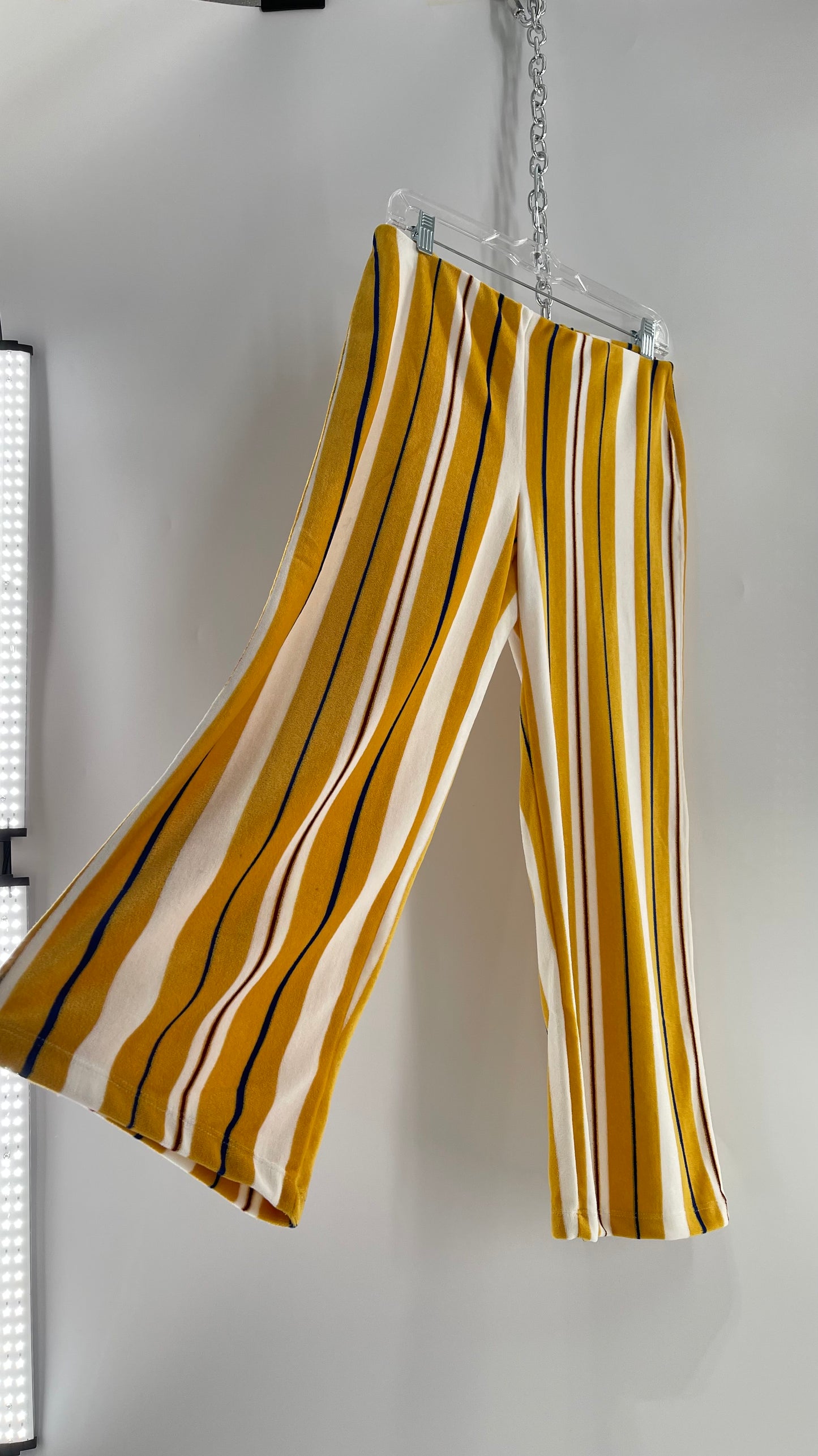 Urban Outfitters CroppedTerry Cloth Towel Yellow Striped Sweats (Medium)