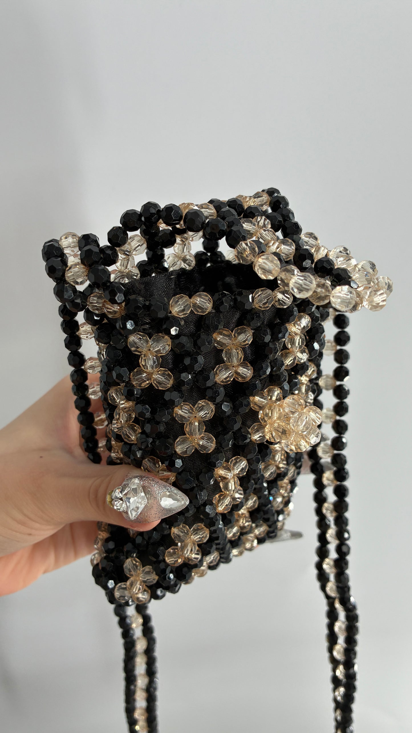 Vintage Beaded Lipstick/Cash/Card/Phone Crossbody Purse