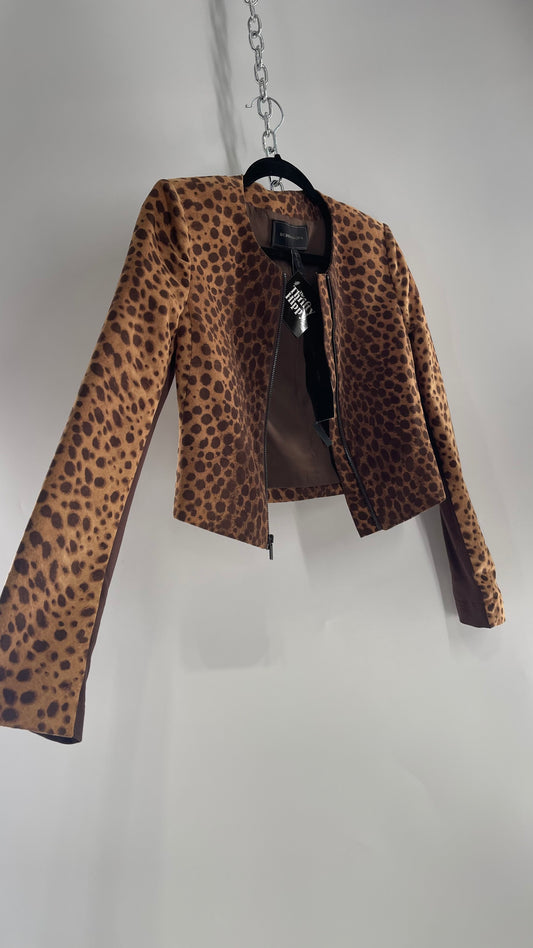 BCBG MAXAZRIA Vintage Cheetah Print Jacket with Tags Attached (XS)