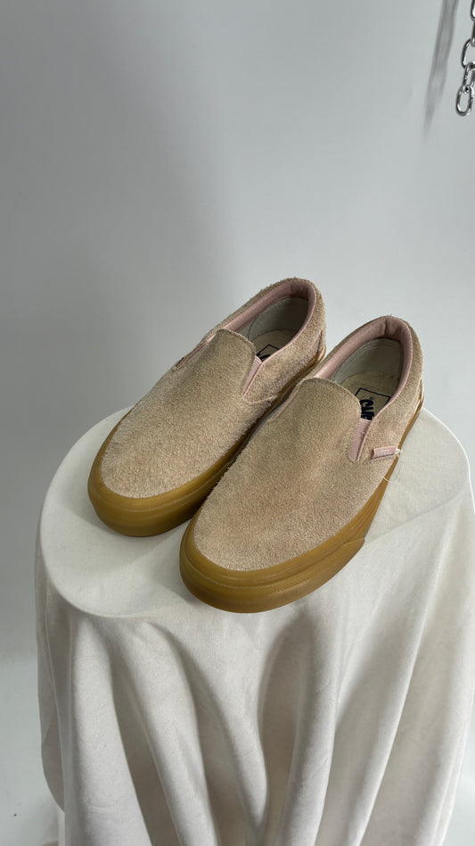VANS Slip on Pink Nude Suede Sneaker (6)
