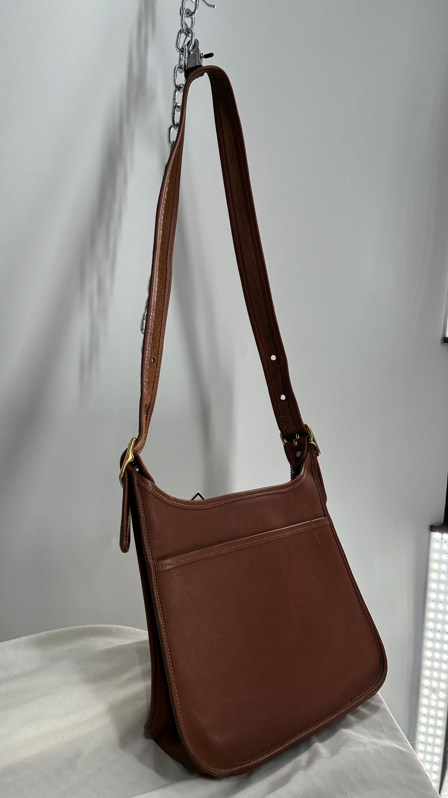 Vintage COACH Brown Leather Legacy Cross Body Shoulder Purse