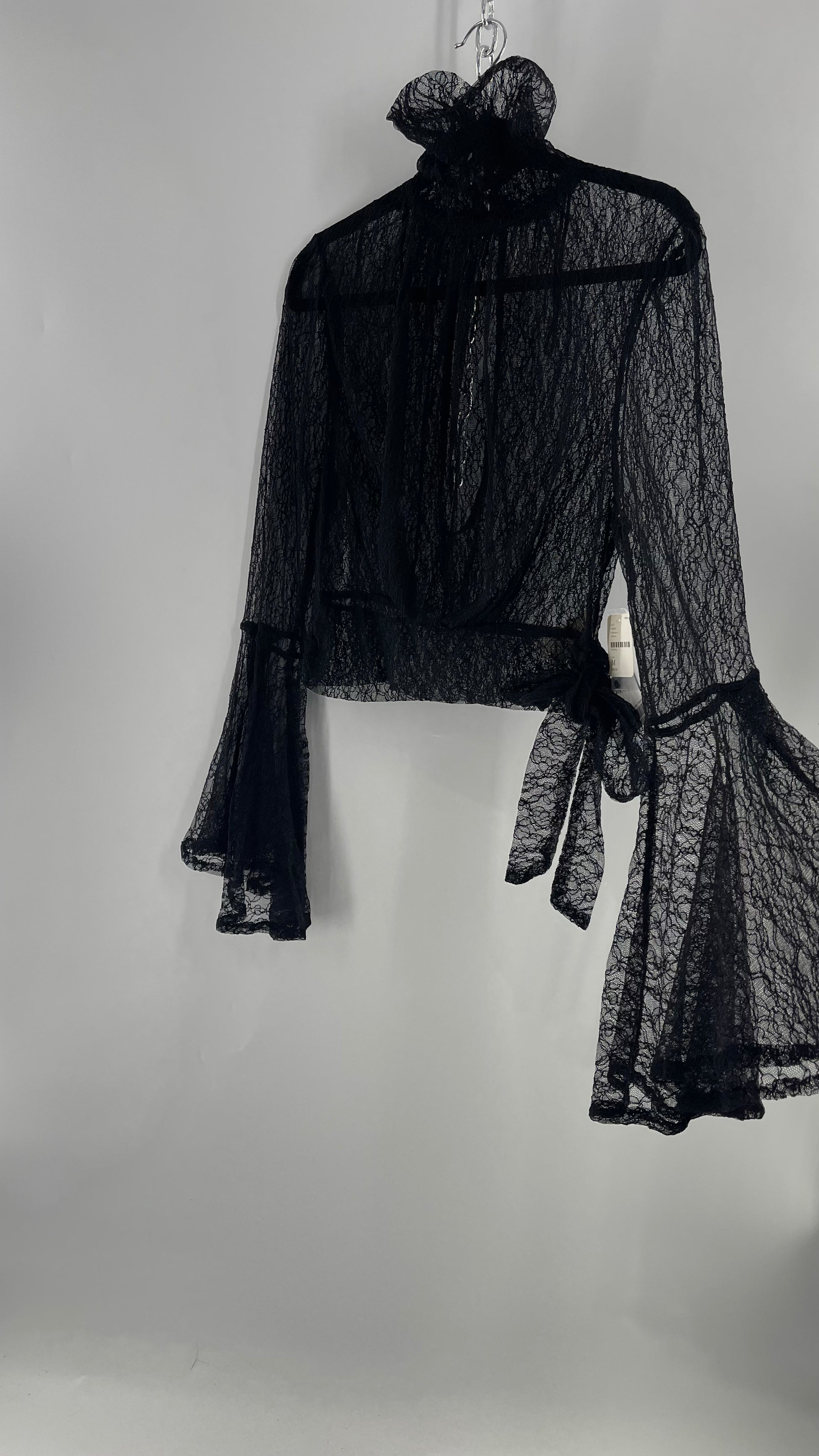 free people black lace dress long sleeve Dressy Holiday Outfit: Lace, Velvet and Faux Fur