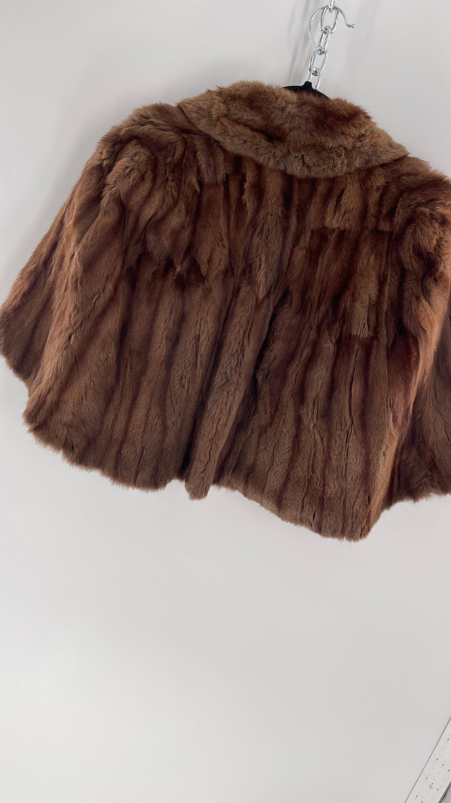 Vintage Brown Multi-toned Cape (One Size)